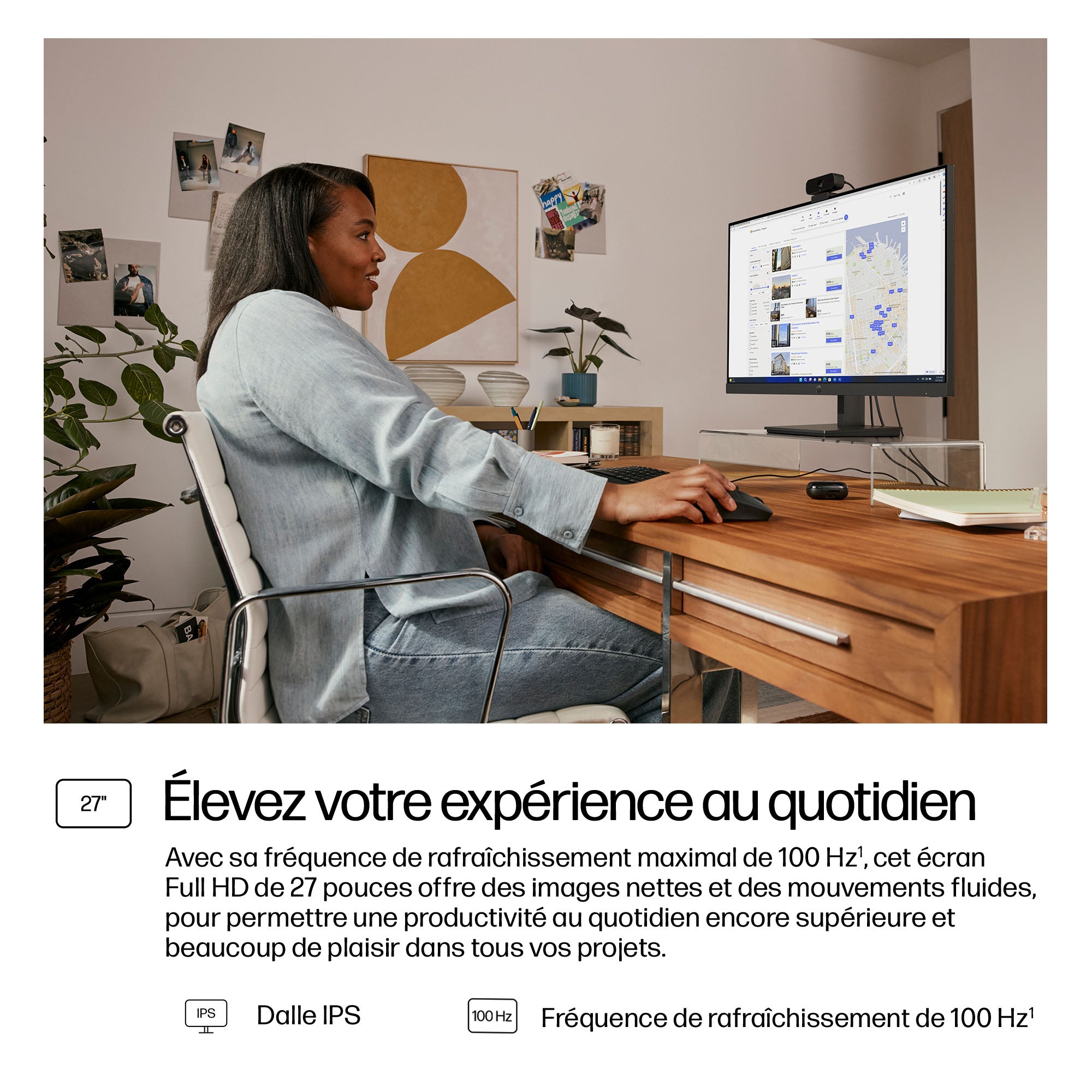 HP Series 3 Pro 27 inch FHD Monitor - 327pf écran plat de PC 68,6 cm (27") 1920 x 1080 pixels Full HD LCD Noir