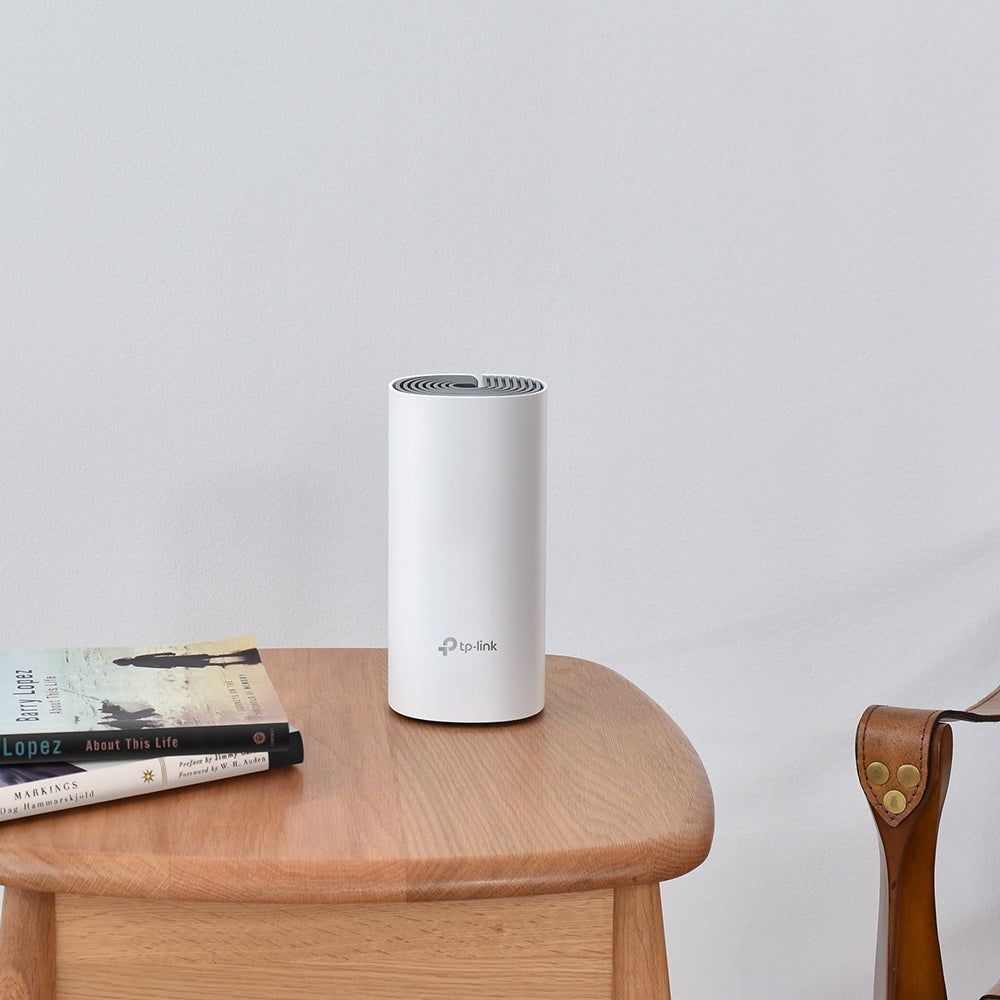 TP-LINK AC1200 Whole-Home Mesh Wi-Fi System Qualcomm CPU 867Mops at 5GHz+300Mops at 2.4GHz 2 10/100Mops Ports 2 internal antennas