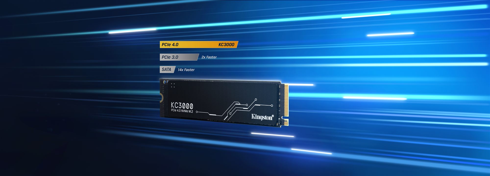 KINGSTON KC3000 4096Go PCIe 4.0 NVMe M.2 SSD