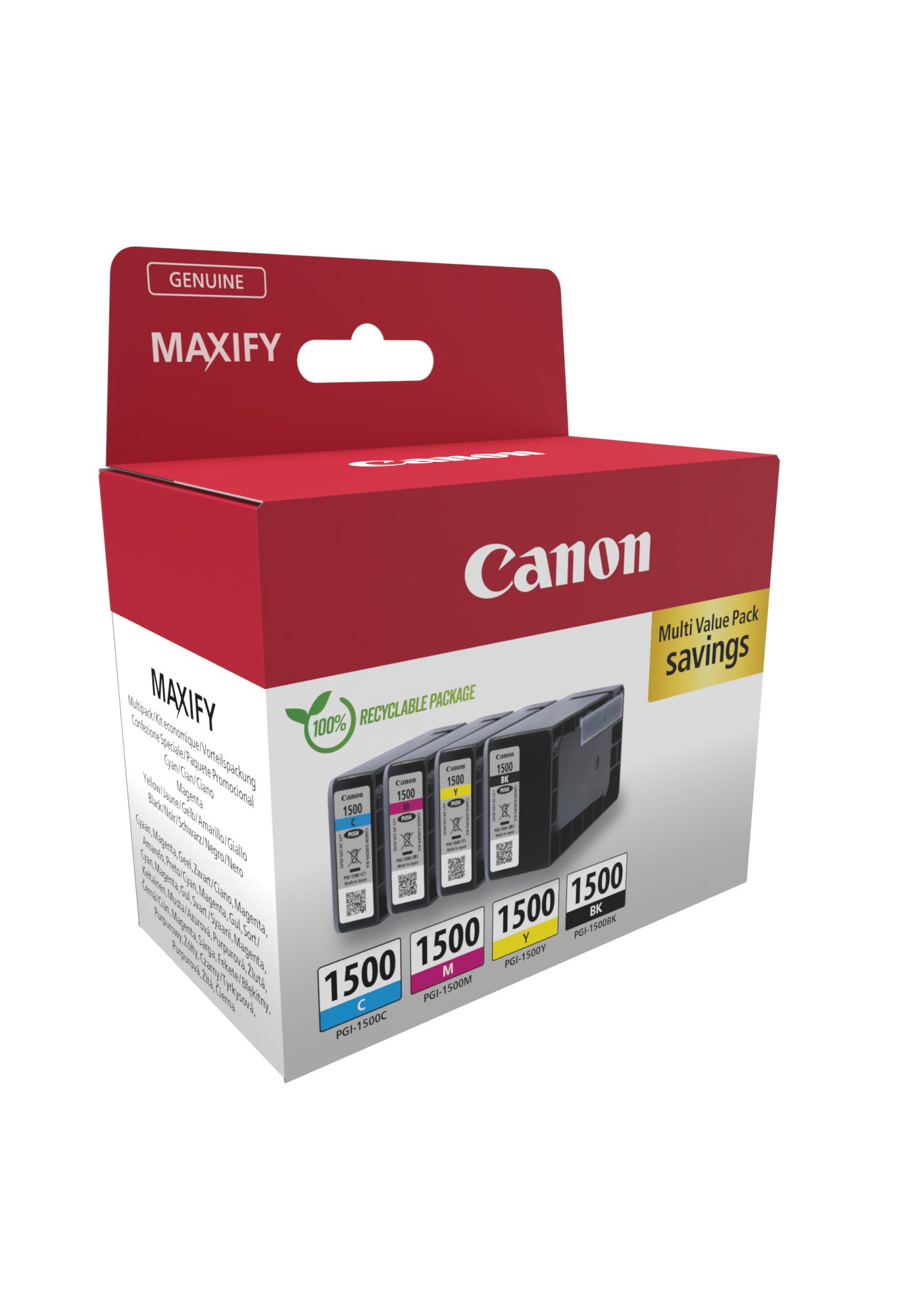CANON PGI-1500 Ink Cartridge BK/C/M/Y MULTI