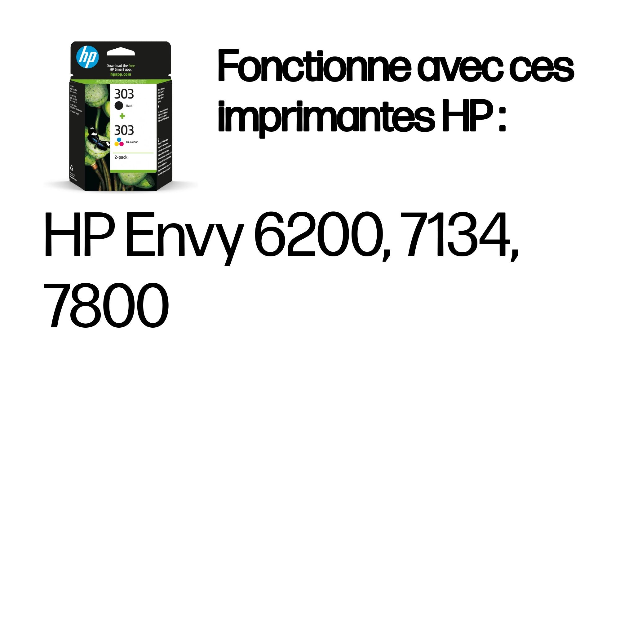 HP 303 2-pack Black/Tri-color Original Ink Cartridge