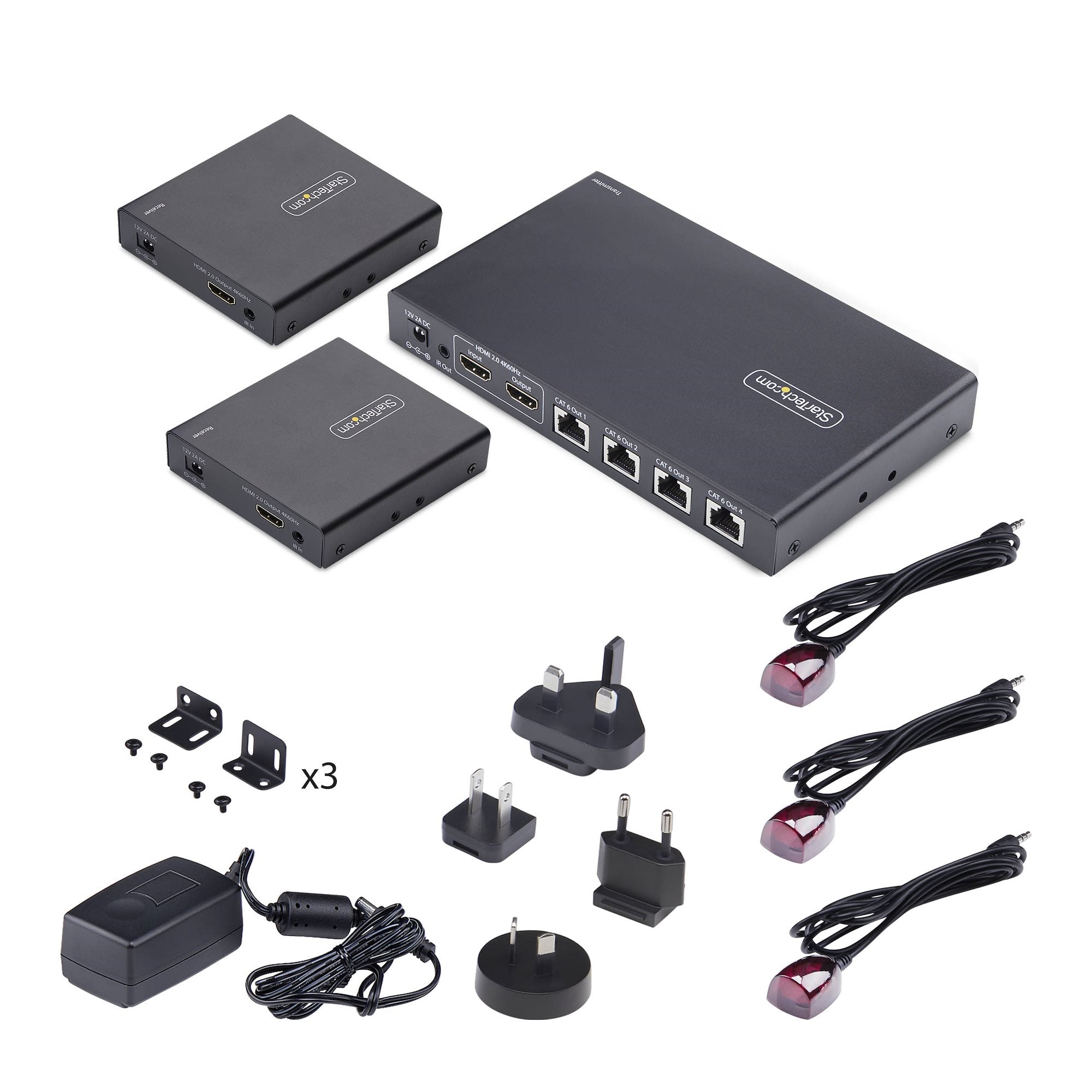 4-Port HDMI Extender/Splitter Over CAT6