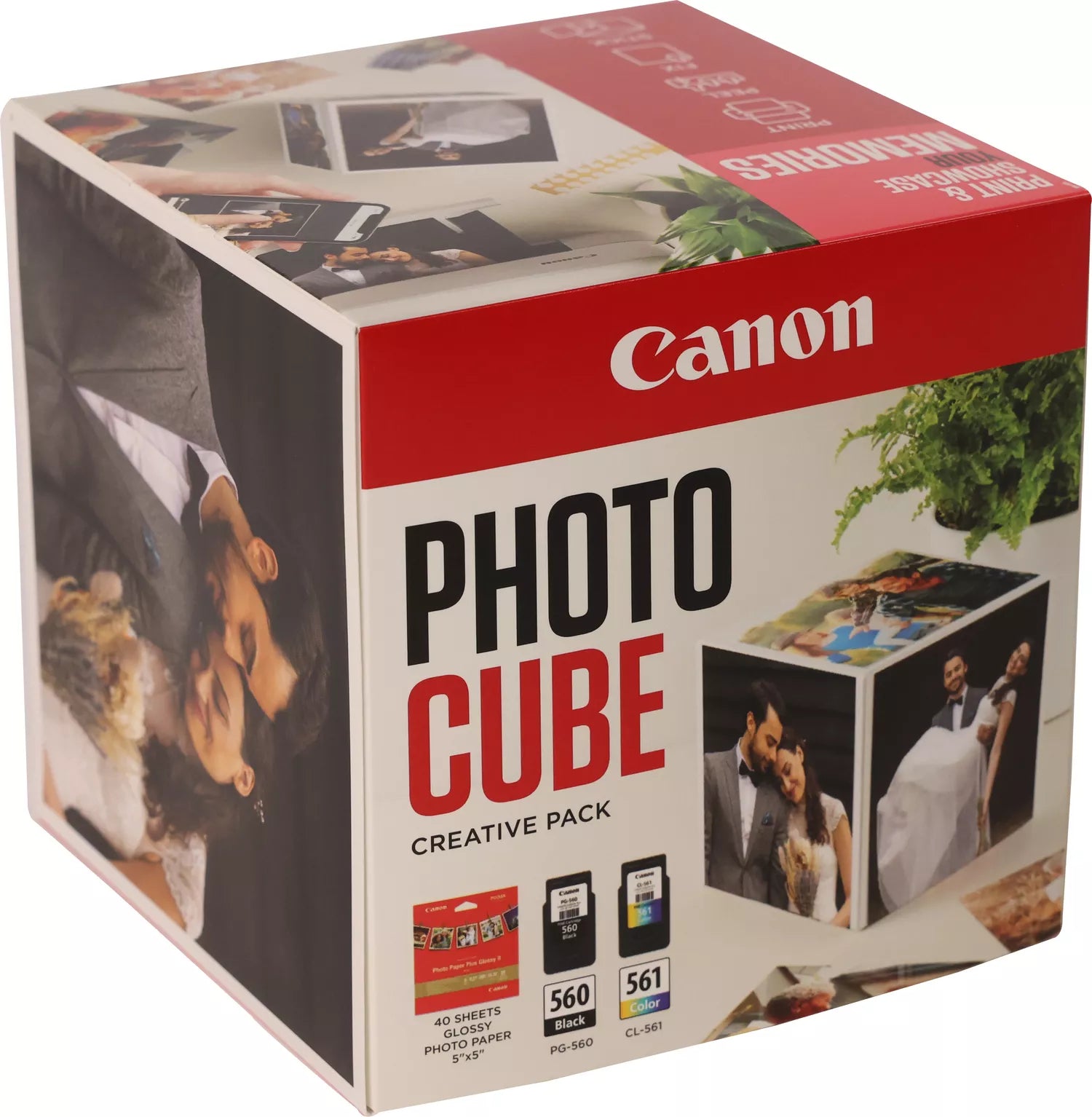 CANON PG-560/CL-561 Ink Cartridge Photo Cube Creative Pack White Pink