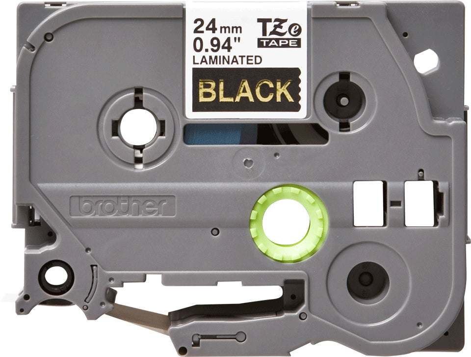 Tape/24mm gold on black f P-Touch