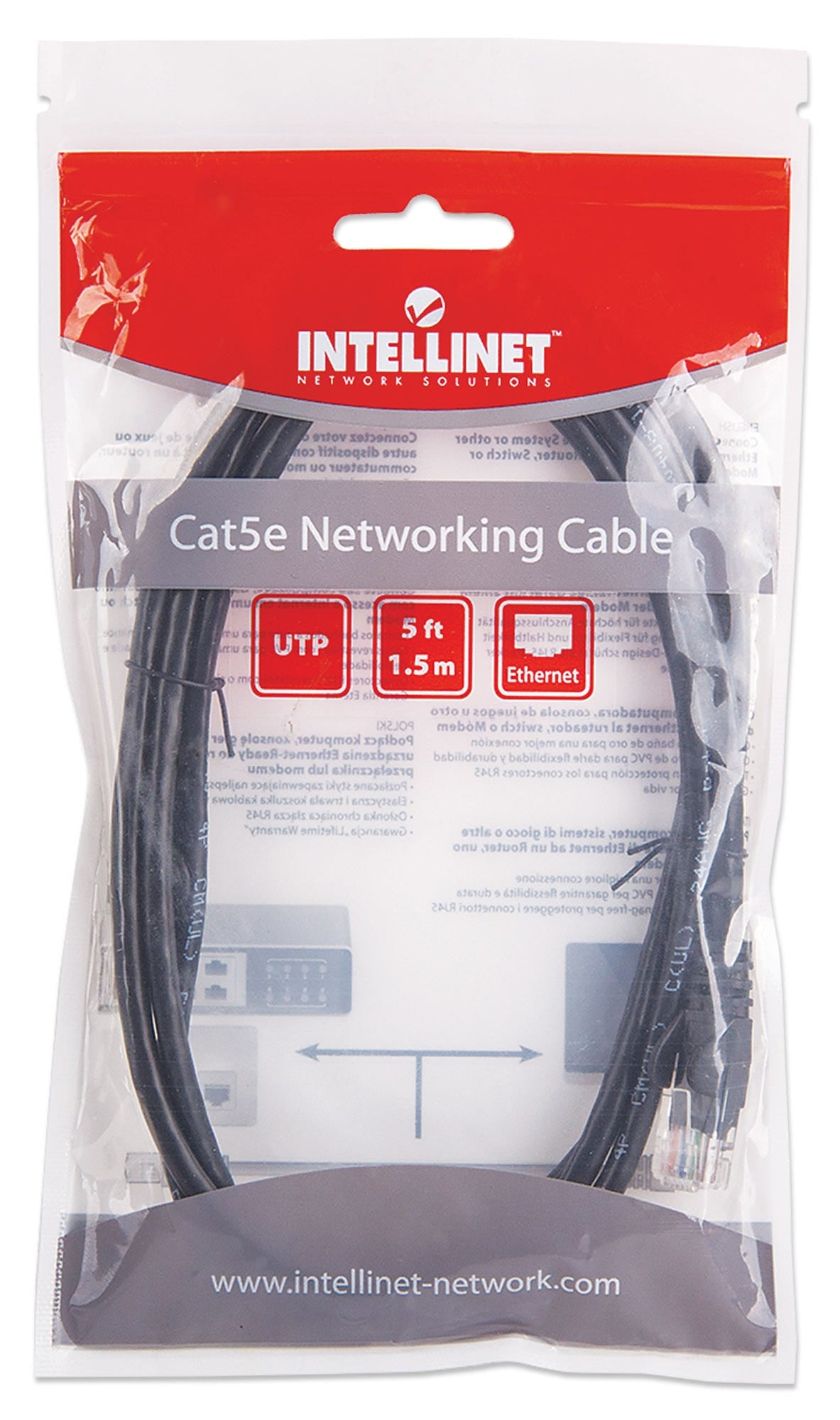 Intellinet 338387 - 1,5 m - Cat5e - U/UTP (UTP) - RJ-45 - RJ-45