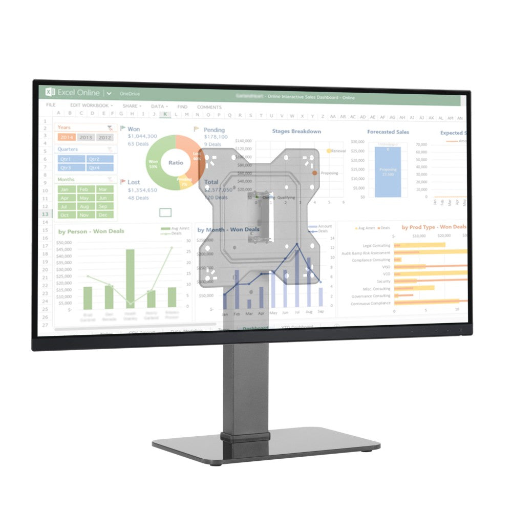 "Techly ICA-LCD 323S Support TV 23-43"" Base pivotante pour télévision moniteur"