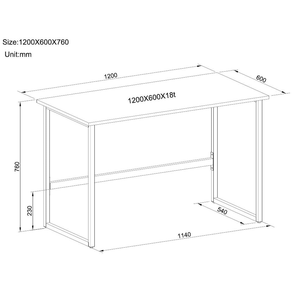 Techly ICA-TB 3545W bureau d'ordinateur Blanc