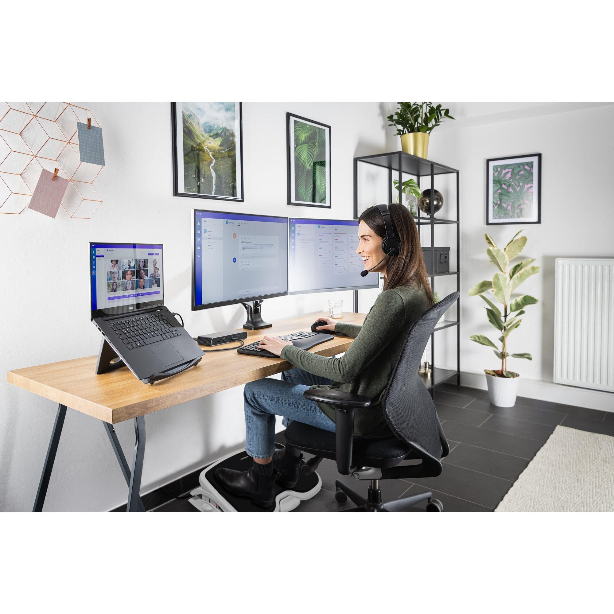 One-Touch Height Adjust Dual MonitArm