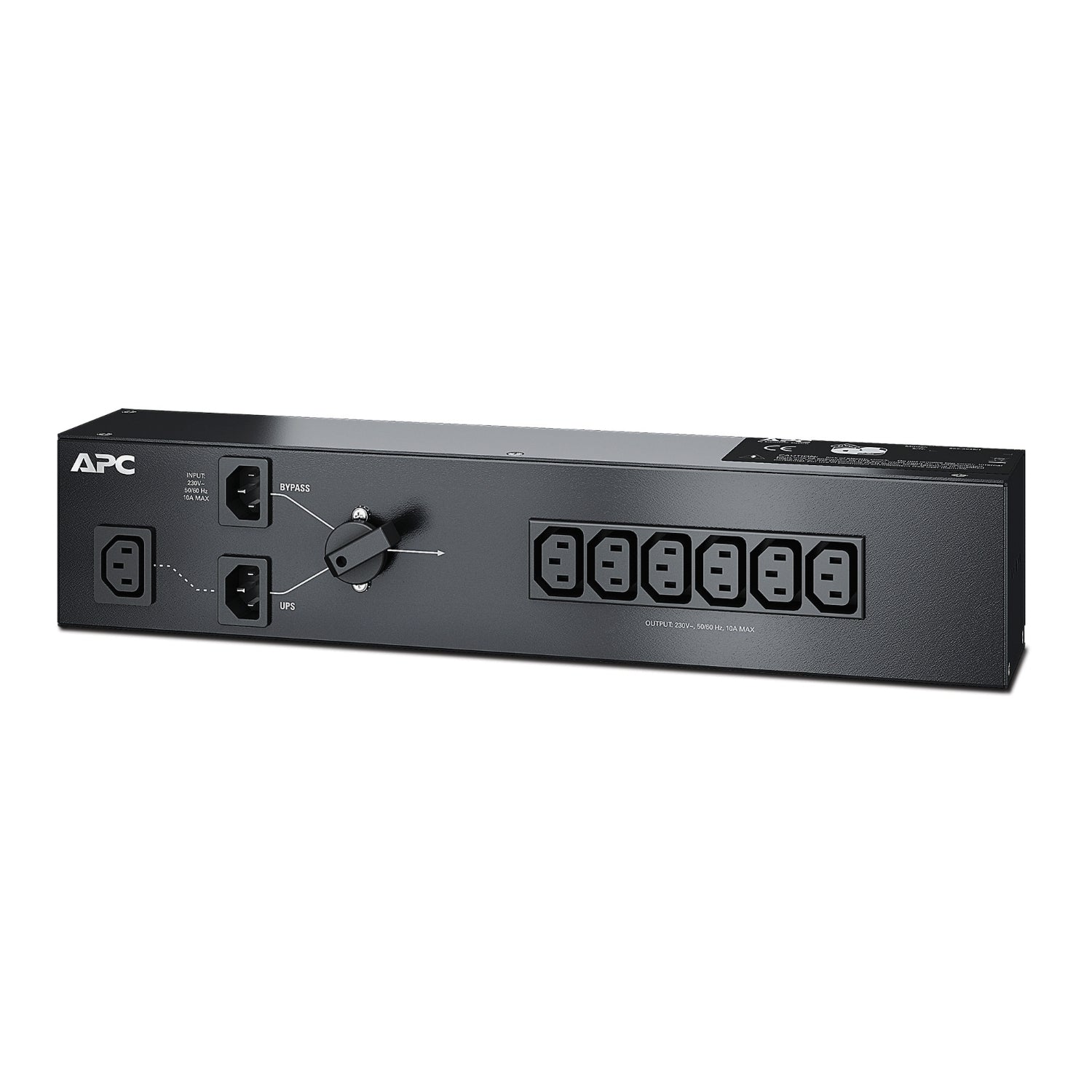 APC Service Bypass Panel Rack AC 230V 1500VA input IEC 60320 C14 output connectors 7 2U Black