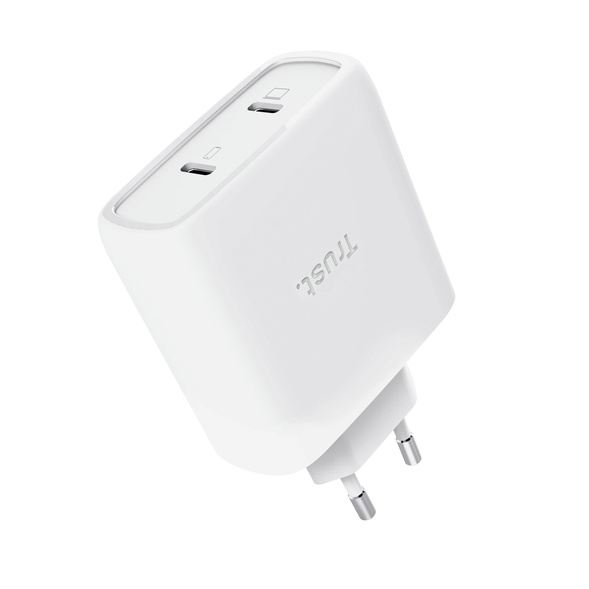 TRUST Chargeur MAXO USB 65 watts GAN 2 ports USB-C + câble noir