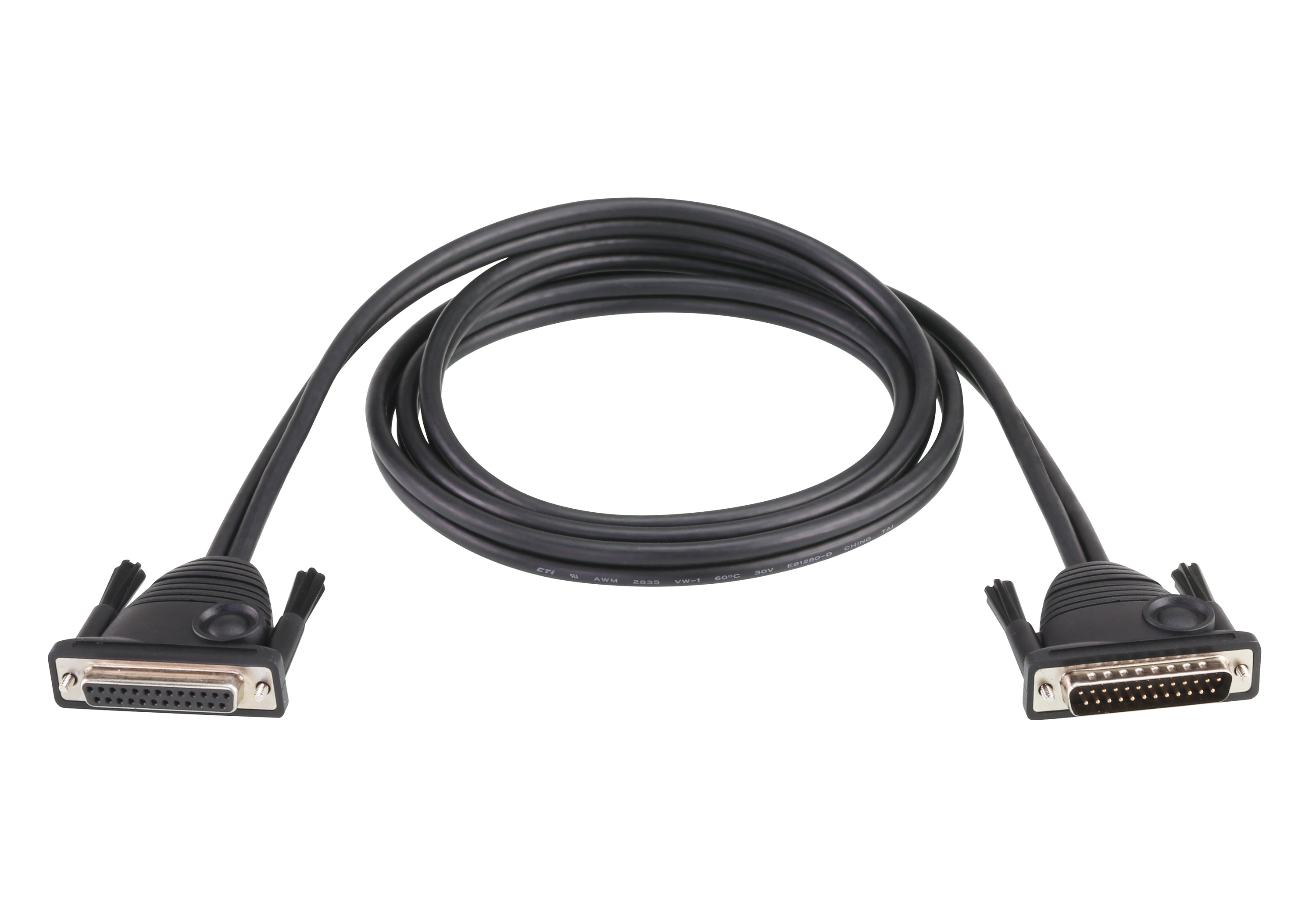 ATEN 2L2703 - Noir - 3 m - DB-25 - DB-25 - Mâle - Femelle