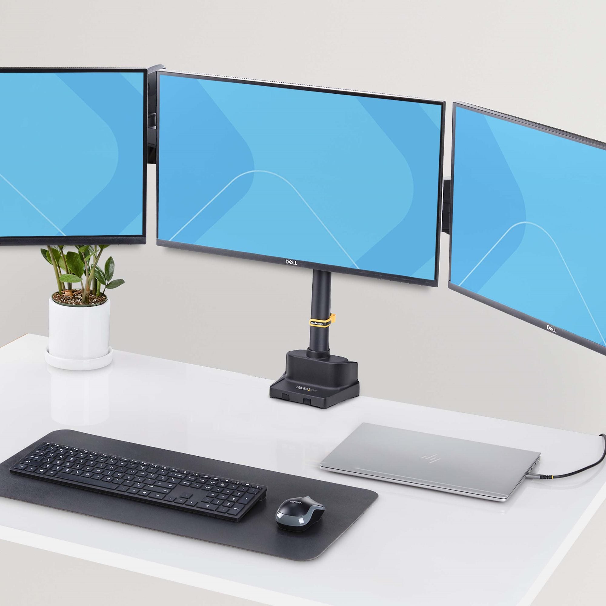 Triple Monitor Desk Mount 27in Screens