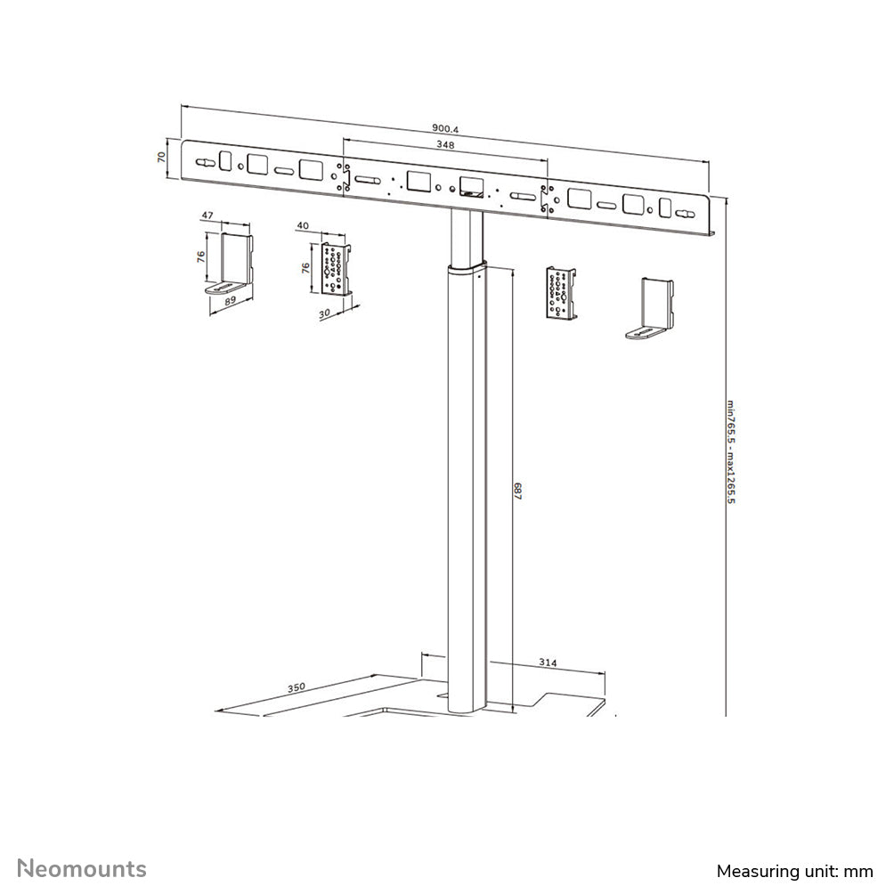 NEOMOUNTS Videobar floor stand VESA max 10kg universal