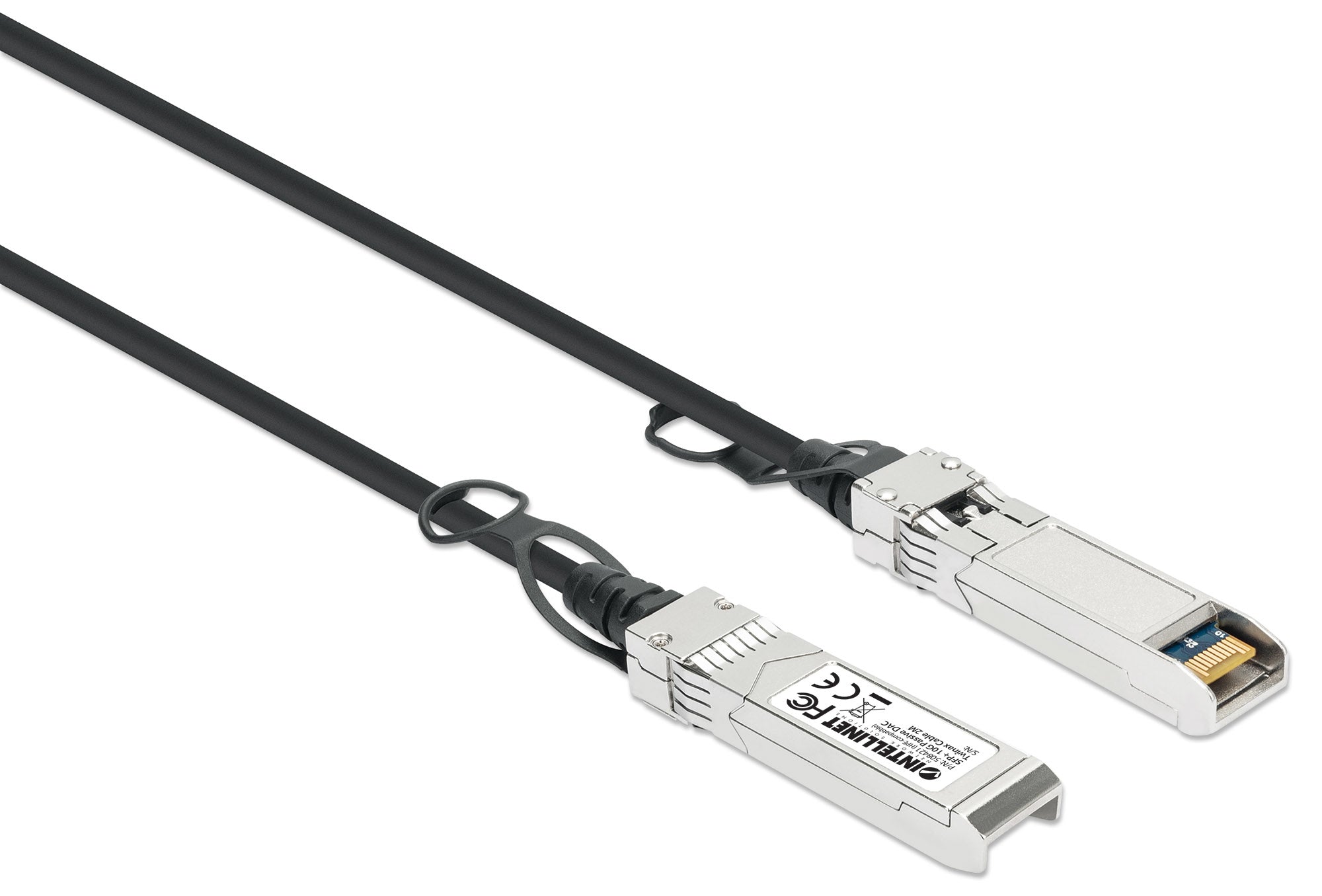 Intellinet 508421 câble InfiniBand et a fibres optiques 2 m SFP+ Noir, Argent