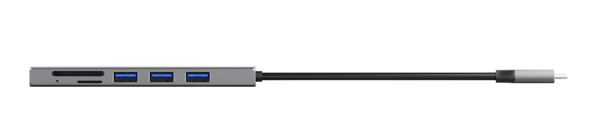 TRUST Hub USB-C HALYX 5 ports 3 USB 1 SD et 1 micro-SD