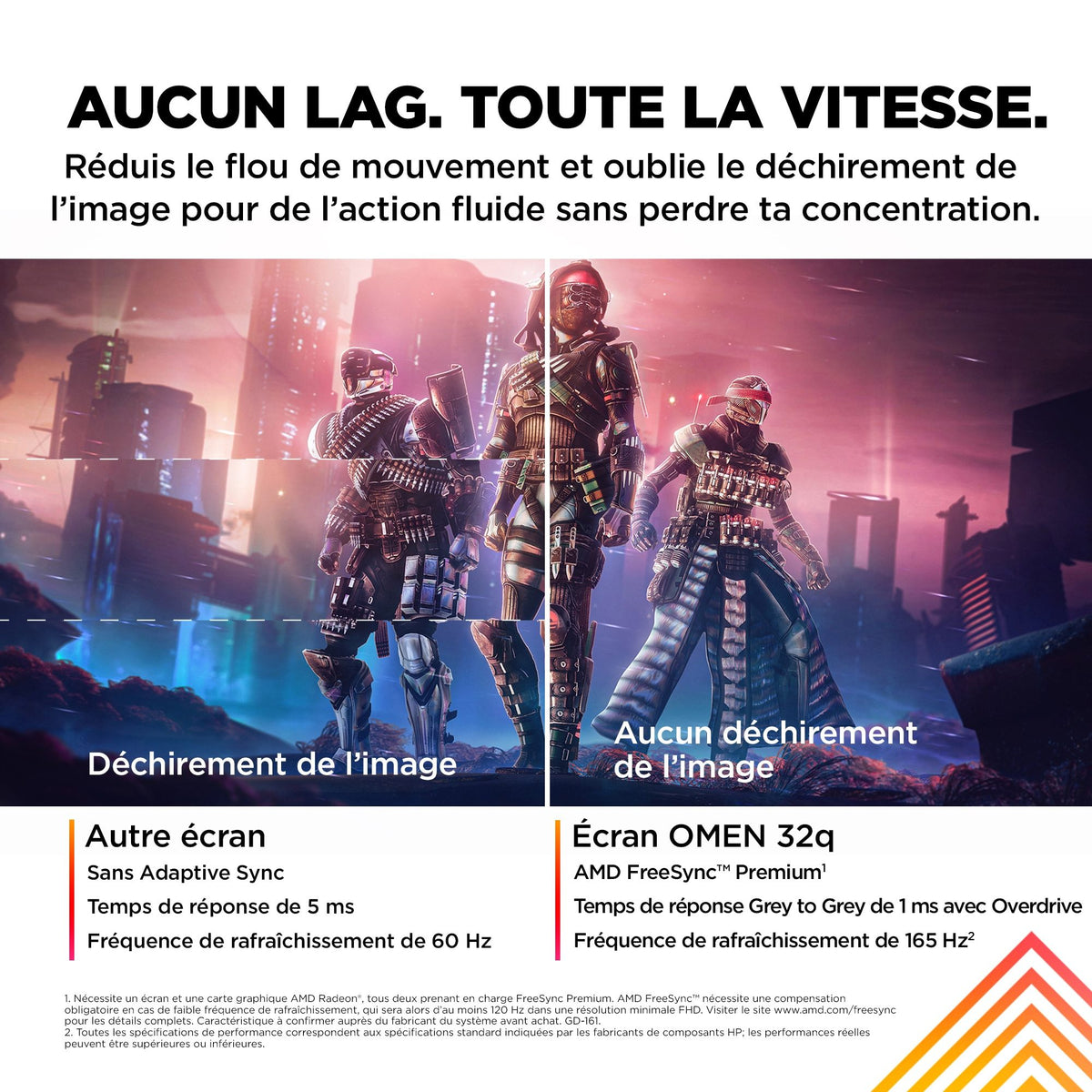 "OMEN by HP 31.5 inch QHD 165Hz Gaming Monitor - OMEN 32q écran plat de PC 80 cm (31.5"") 2560 x 1440 pixels Quad HD LCD Noir"