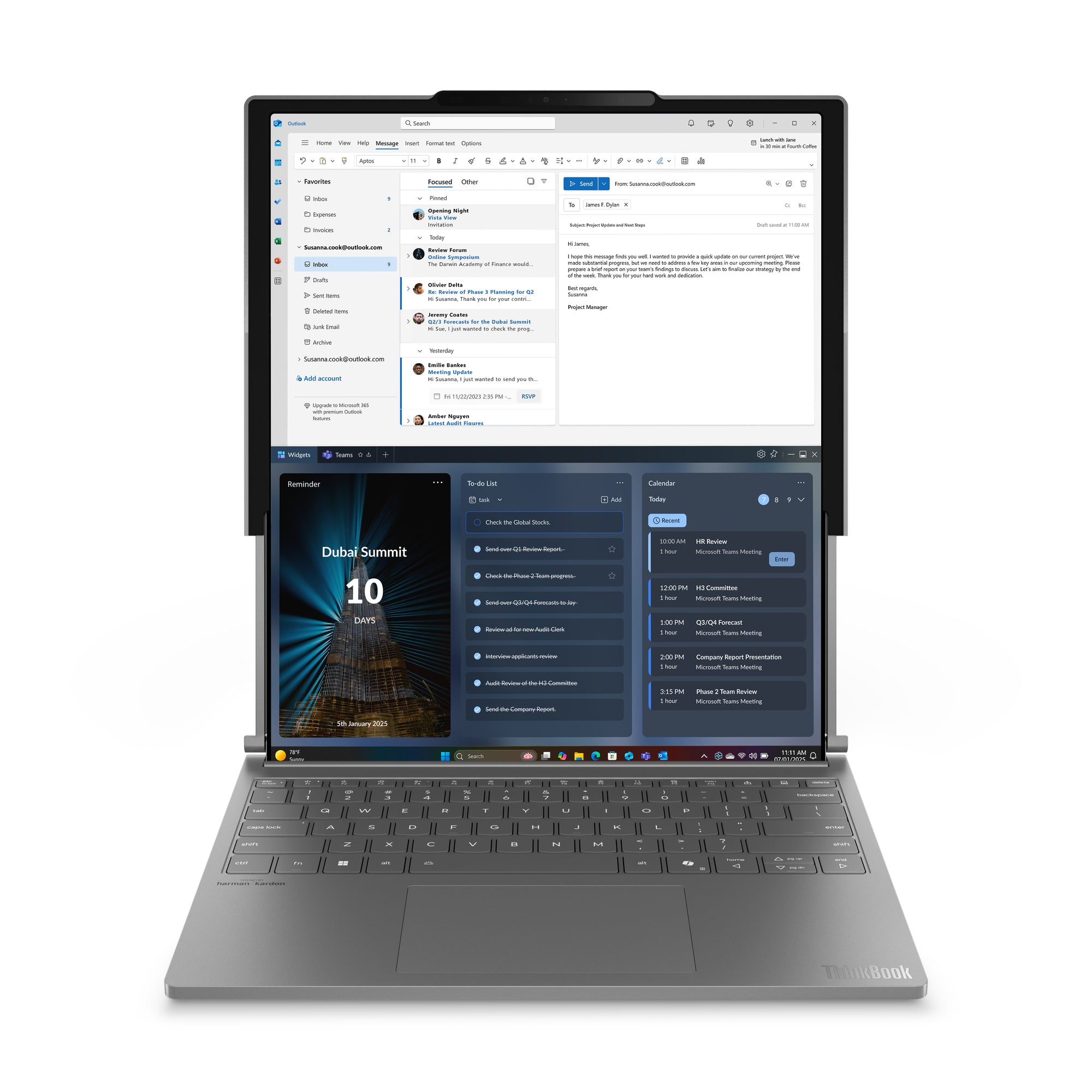 LENOVO ThinkBook Plus - G6 - Rollable - 14" OLED - Intel Core Ultra 7 - 258V - W11Pro - 32Go RAM - 1To SSD
