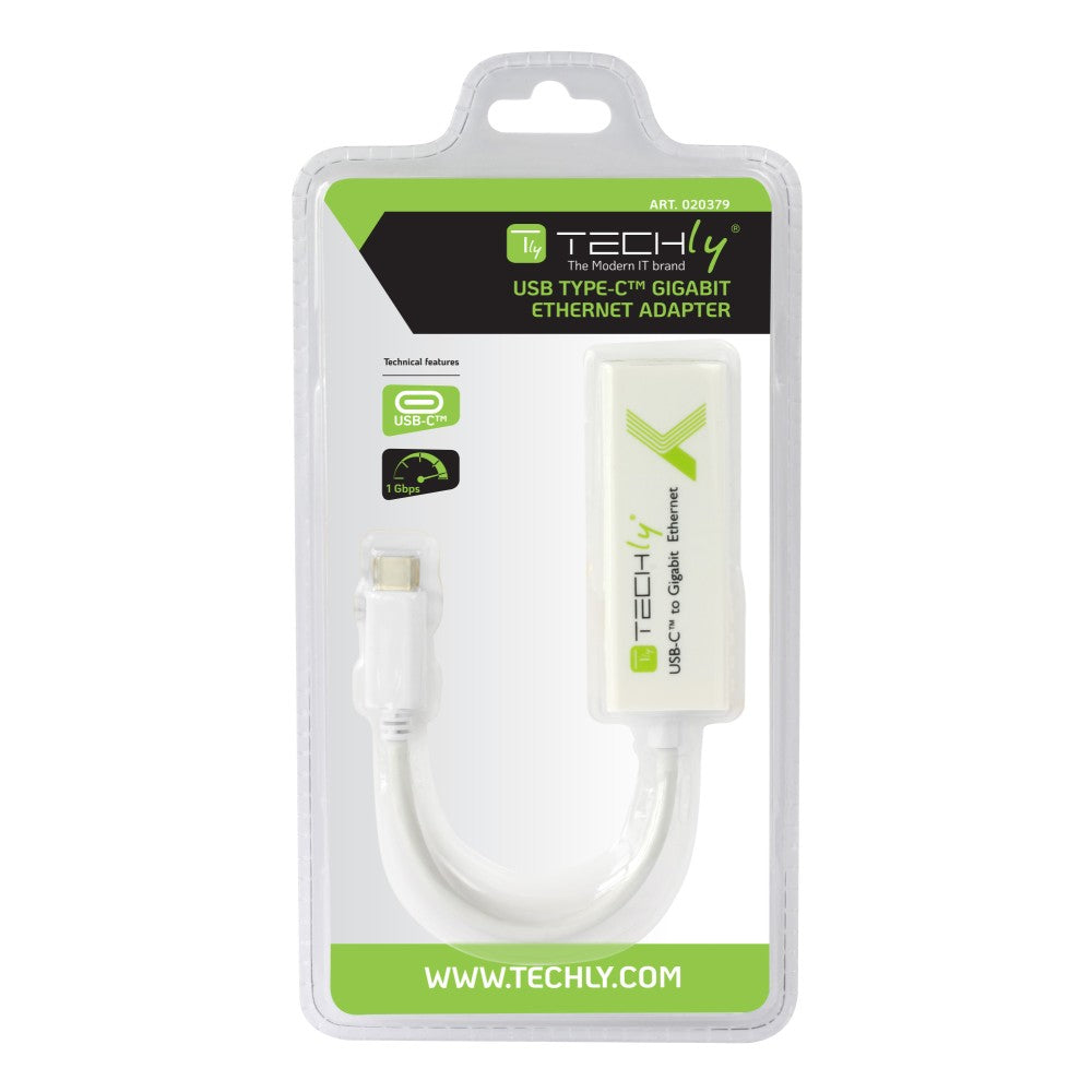 Techly IADAP USB31-ETGIGA Adaptateur réseau USB-C 3.1 vers RJ45 Gigabit. 10/100/1000