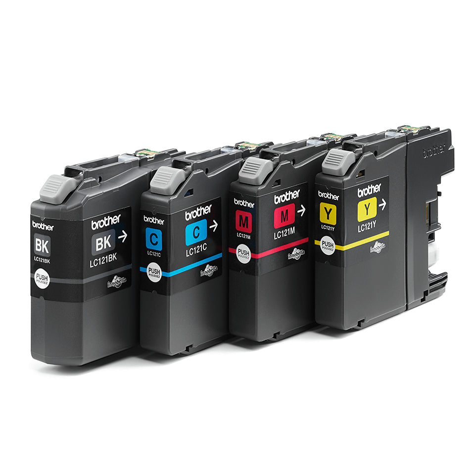 Brother LC-121VALBPDR cartouche d'encre 4 piece(s) Original Noir, Cyan, Magenta, Jaune