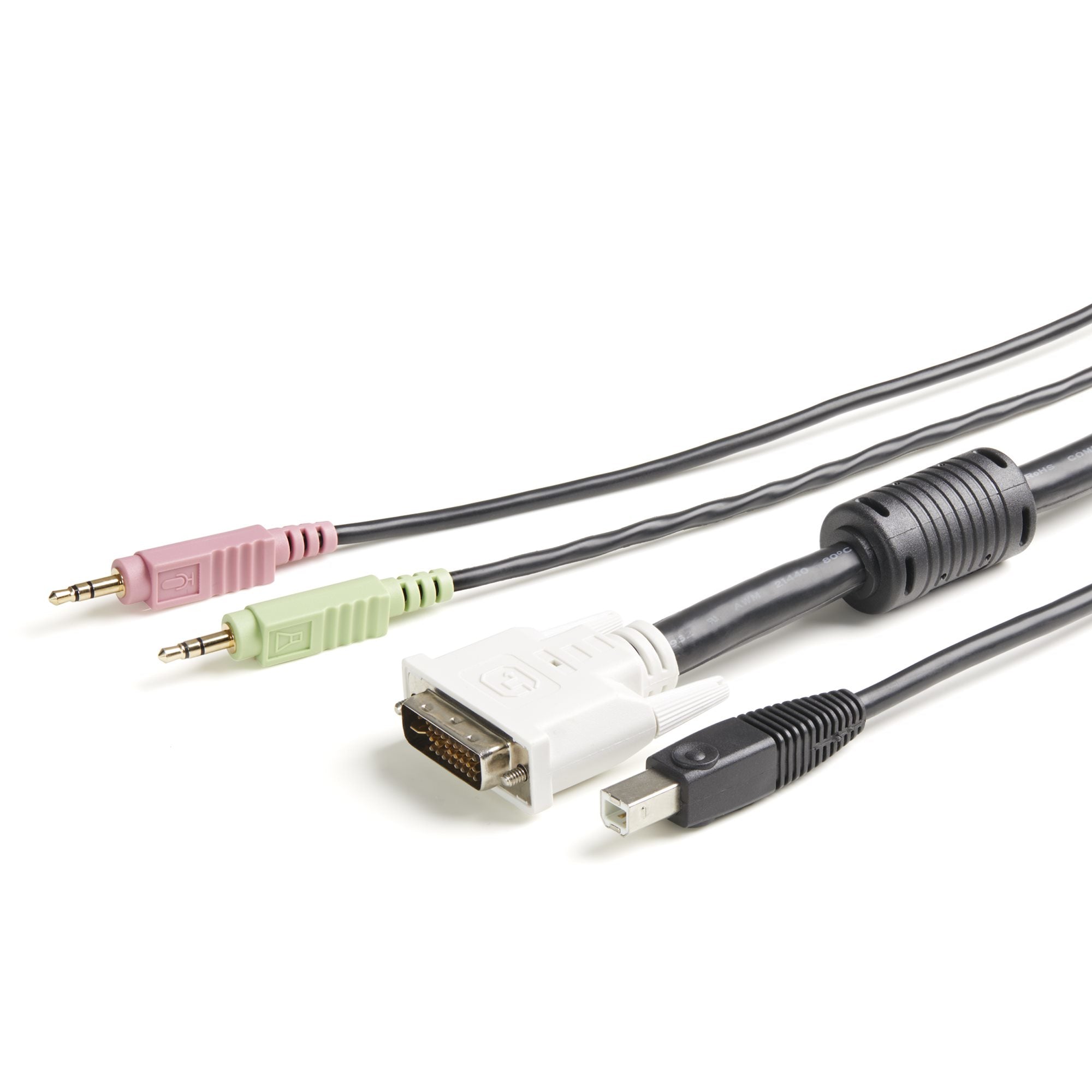 6 ft 4-in-1 USB DVI KVM Cable with Audio
