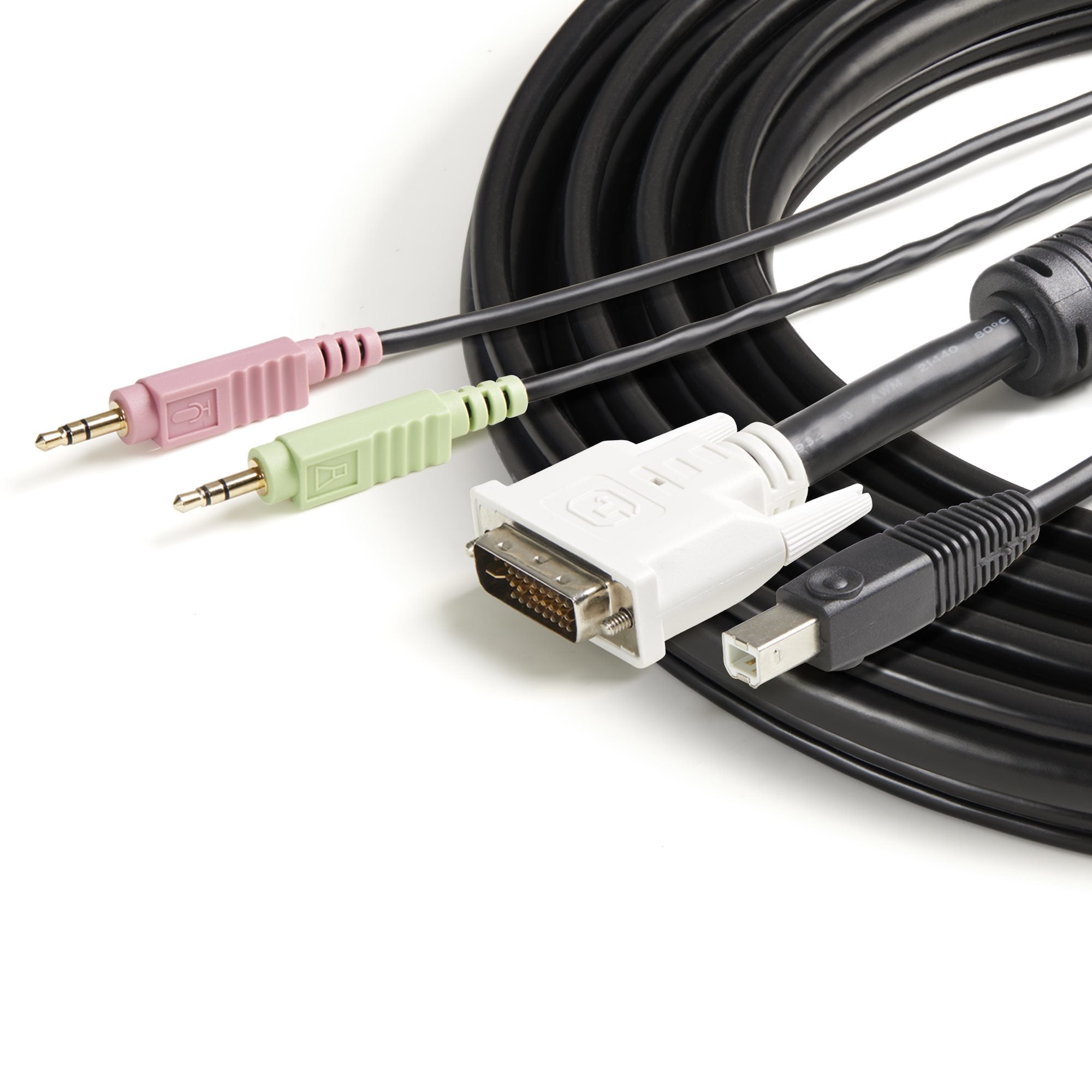 6 ft 4-in-1 USB DVI KVM Cable with Audio