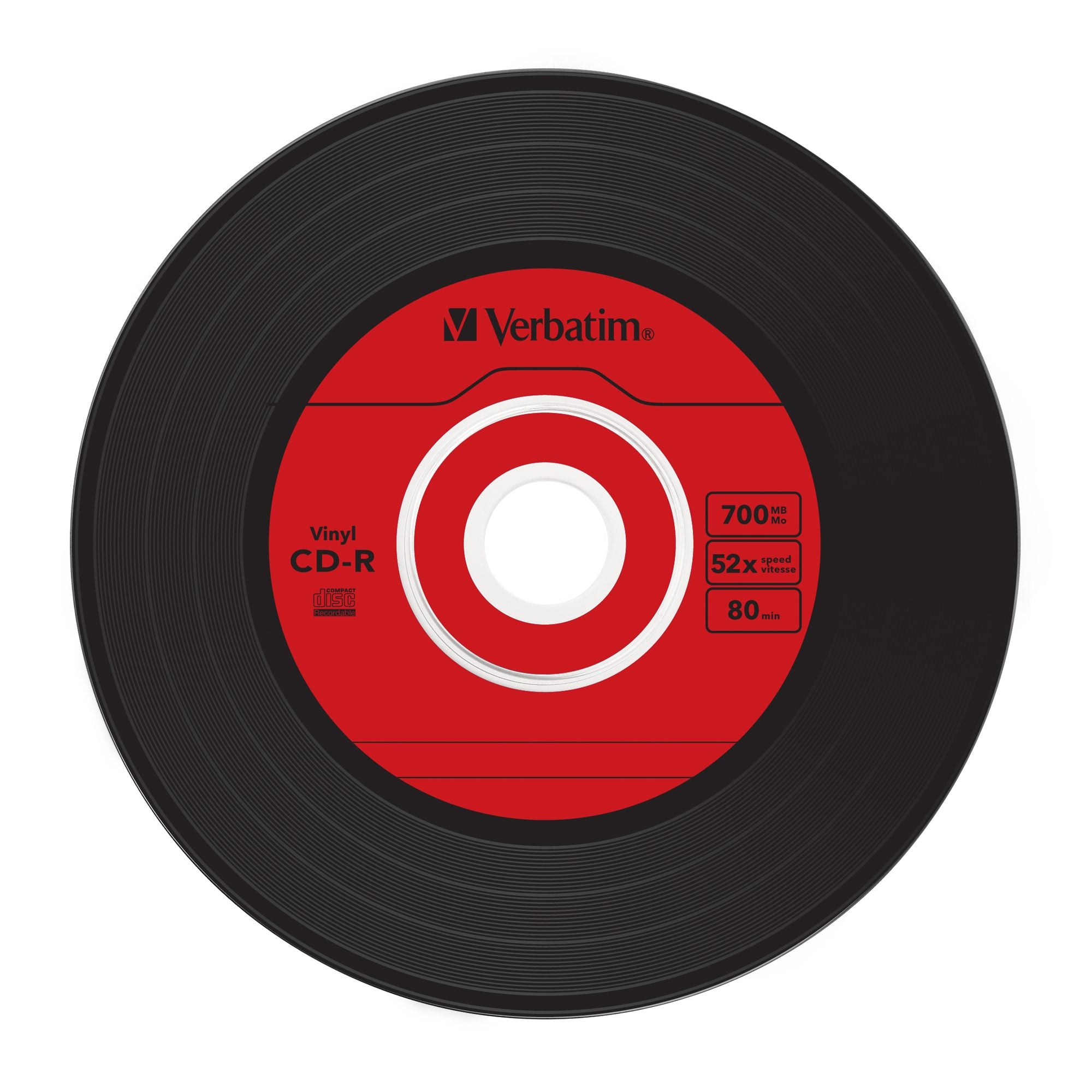 CD-R/700MB 52xspd Vinyl Surface SC 10pk