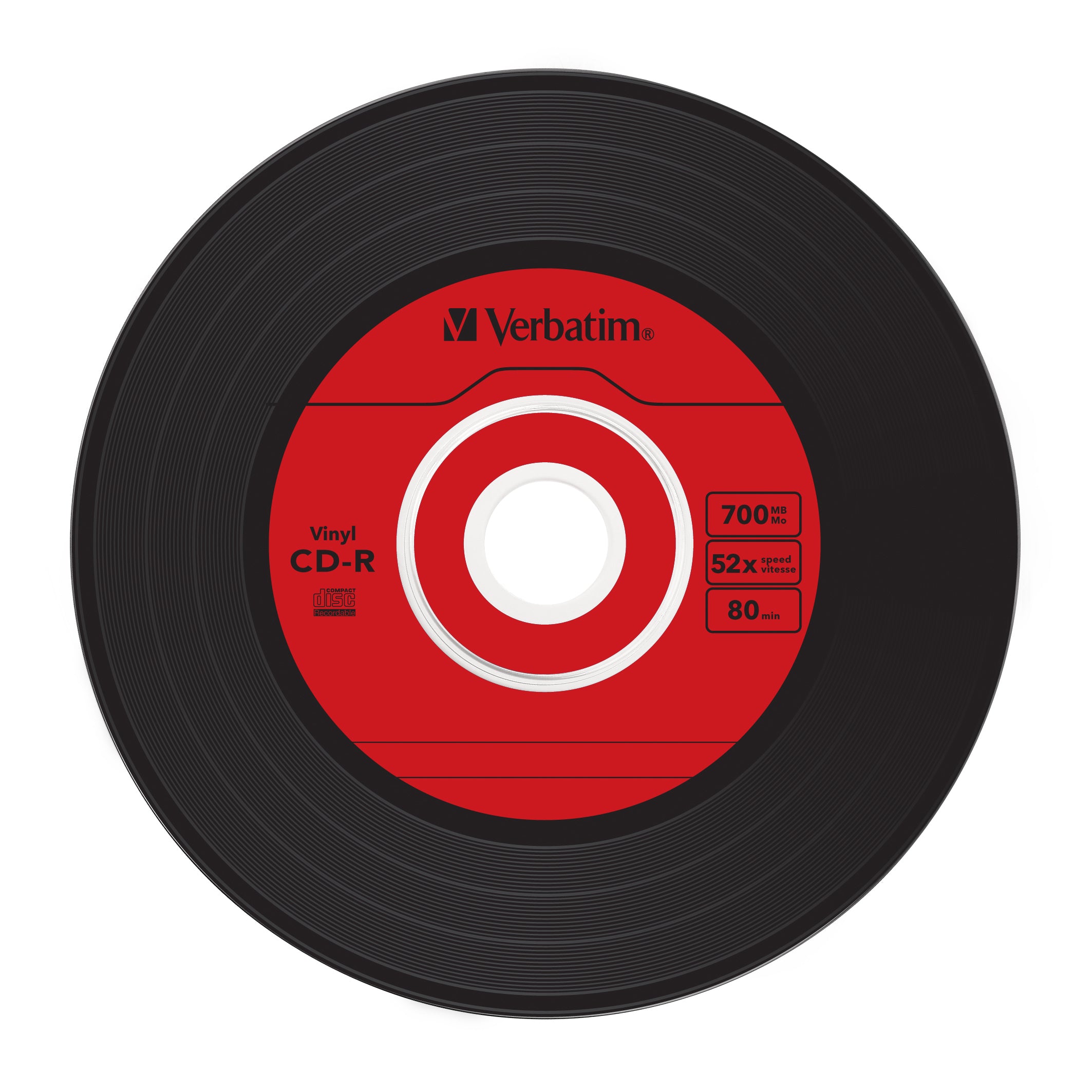 CD-R/700MB 52xspd Vinyl Surface SC 10pk