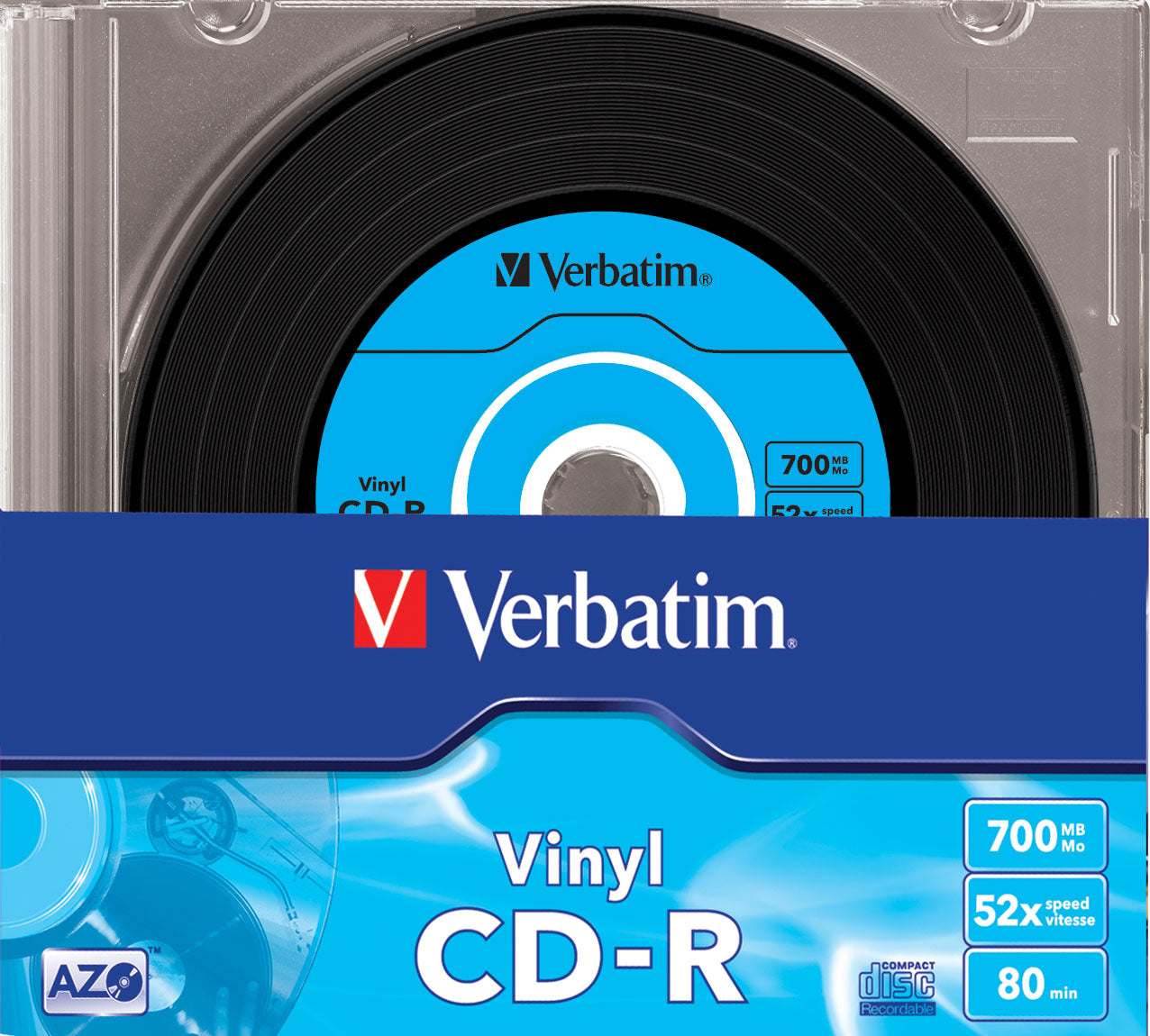 CD-R/700MB 52xspd Vinyl Surface SC 10pk