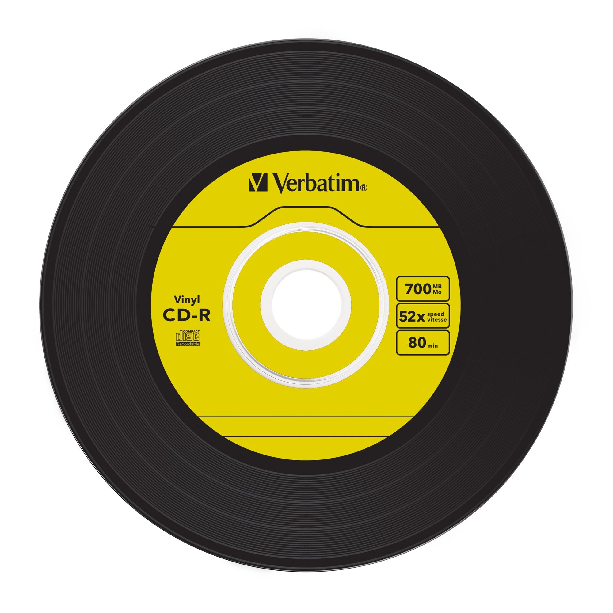CD-R/700MB 52xspd Vinyl Surface SC 10pk