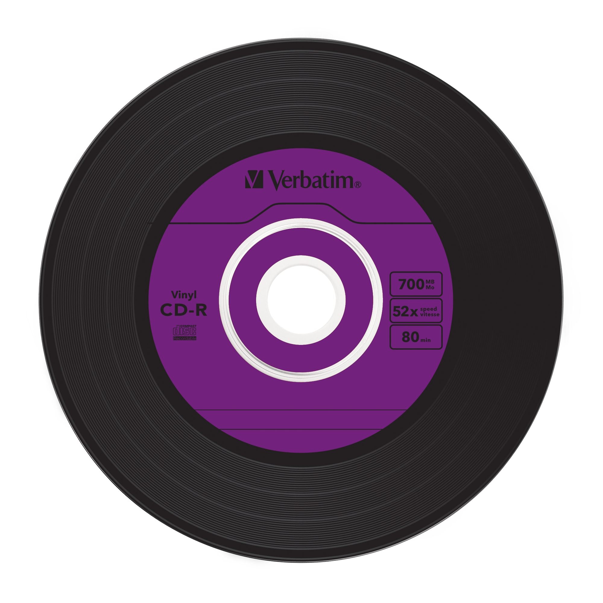 CD-R/700MB 52xspd Vinyl Surface SC 10pk
