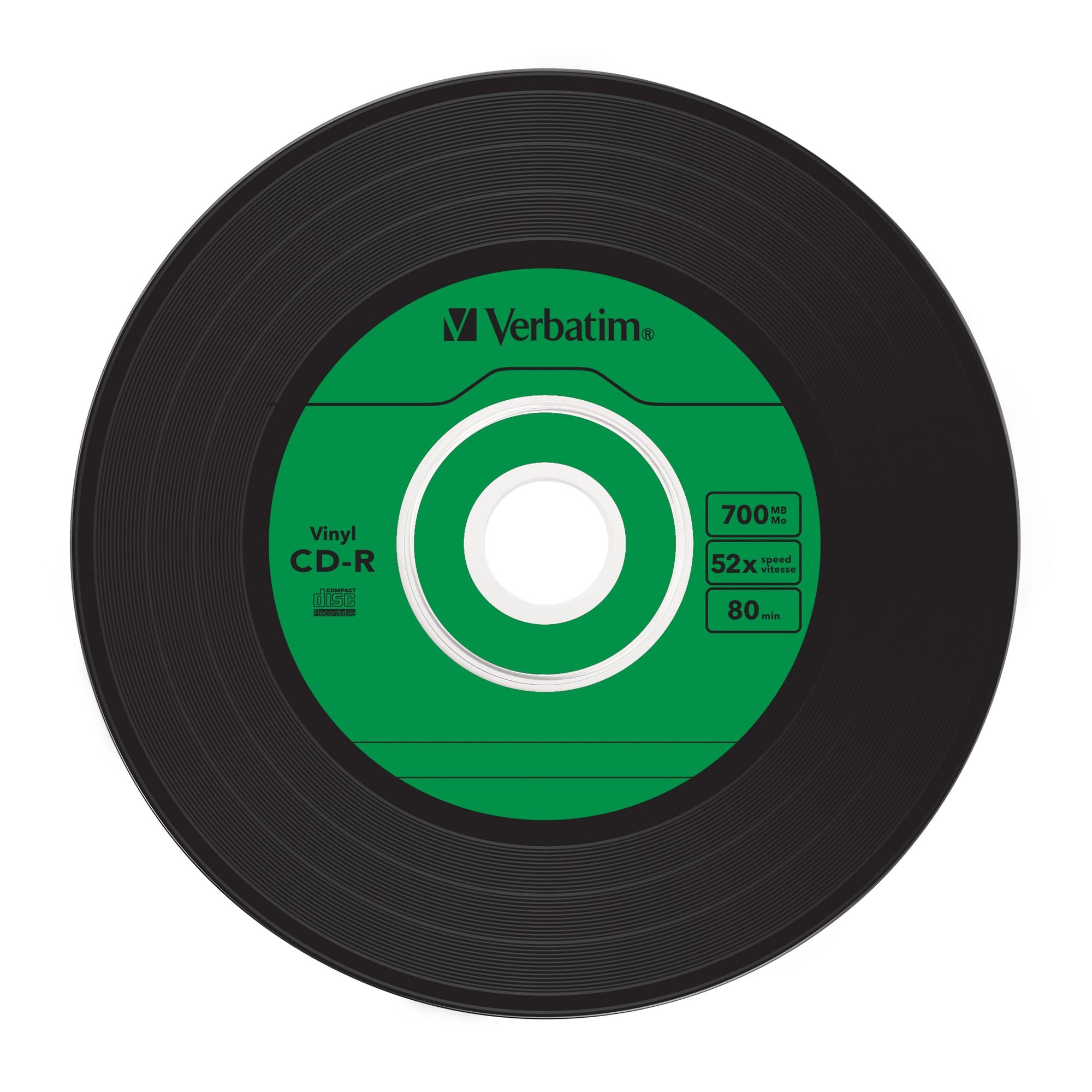 CD-R/700MB 52xspd Vinyl Surface SC 10pk