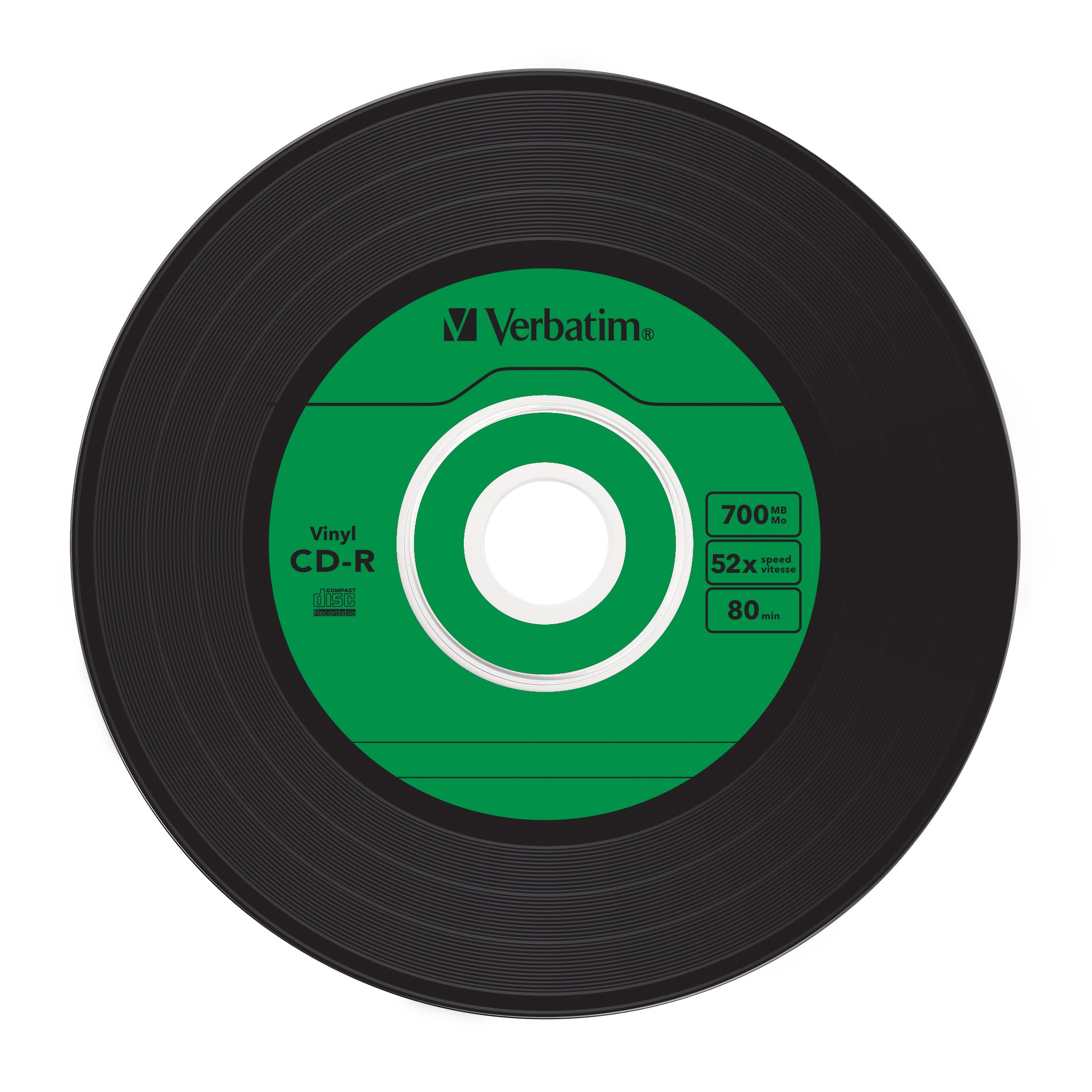 CD-R/700MB 52xspd Vinyl Surface SC 10pk