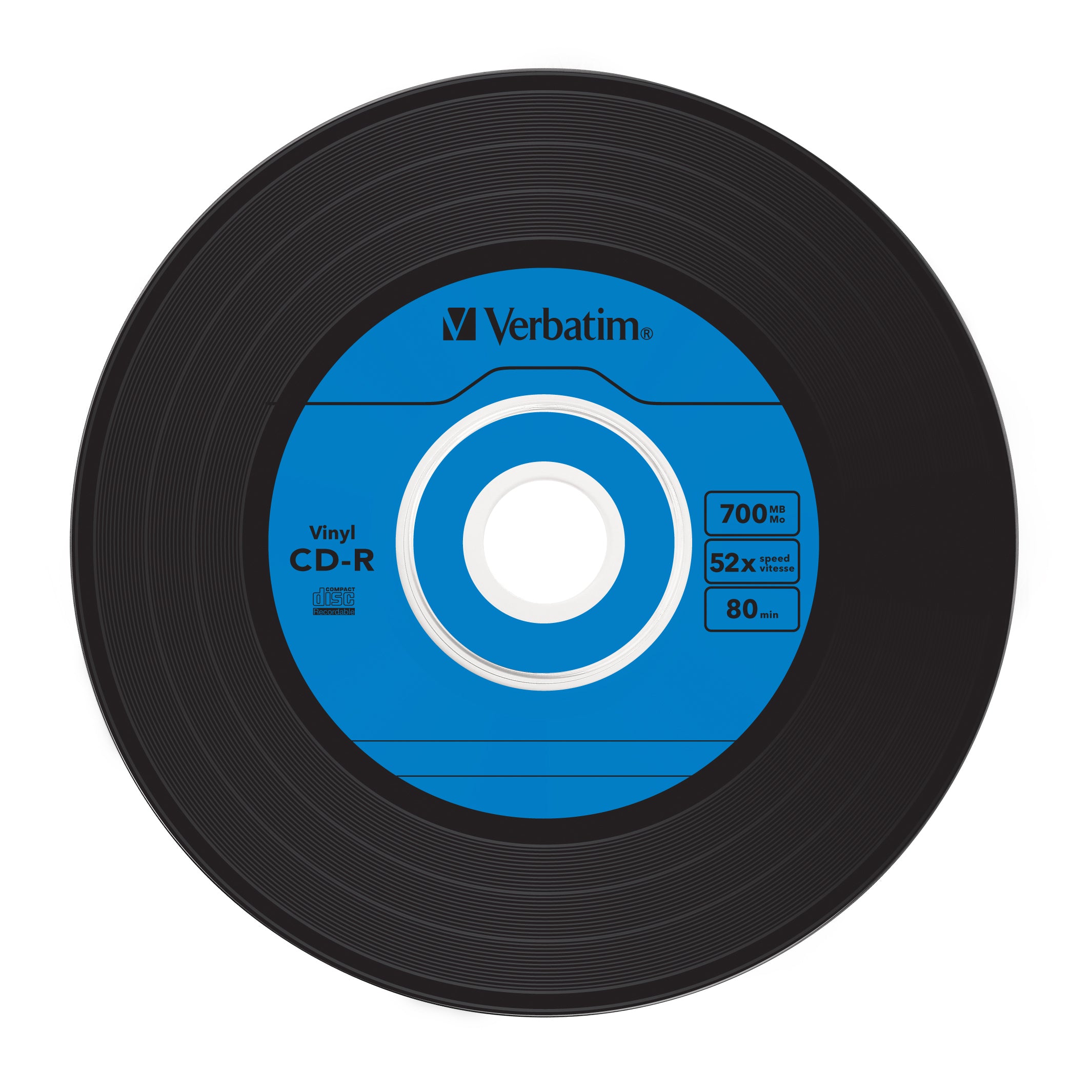 CD-R/700MB 52xspd Vinyl Surface SC 10pk