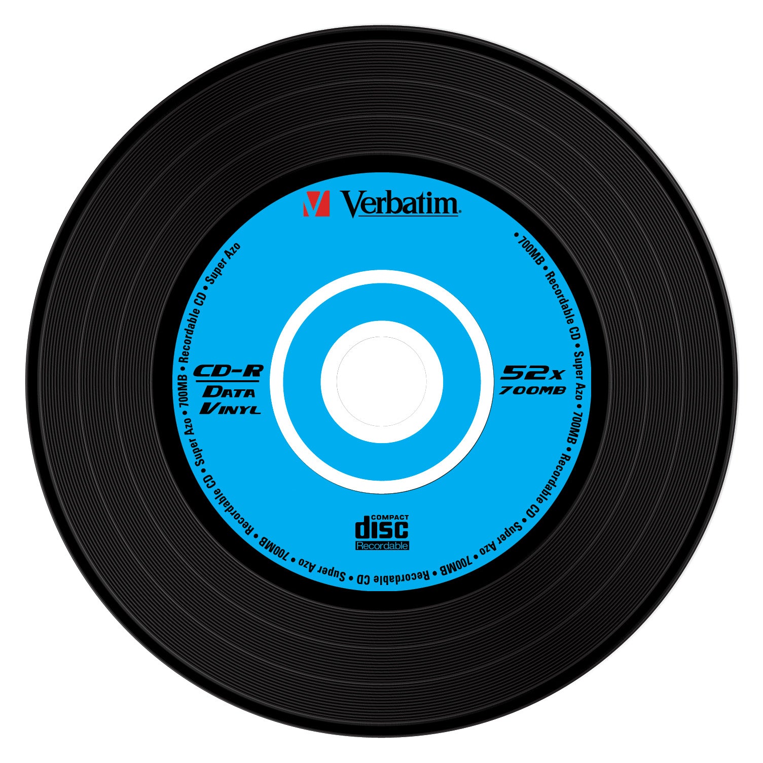 CD-R/700MB 52xspd Vinyl Surface SC 10pk
