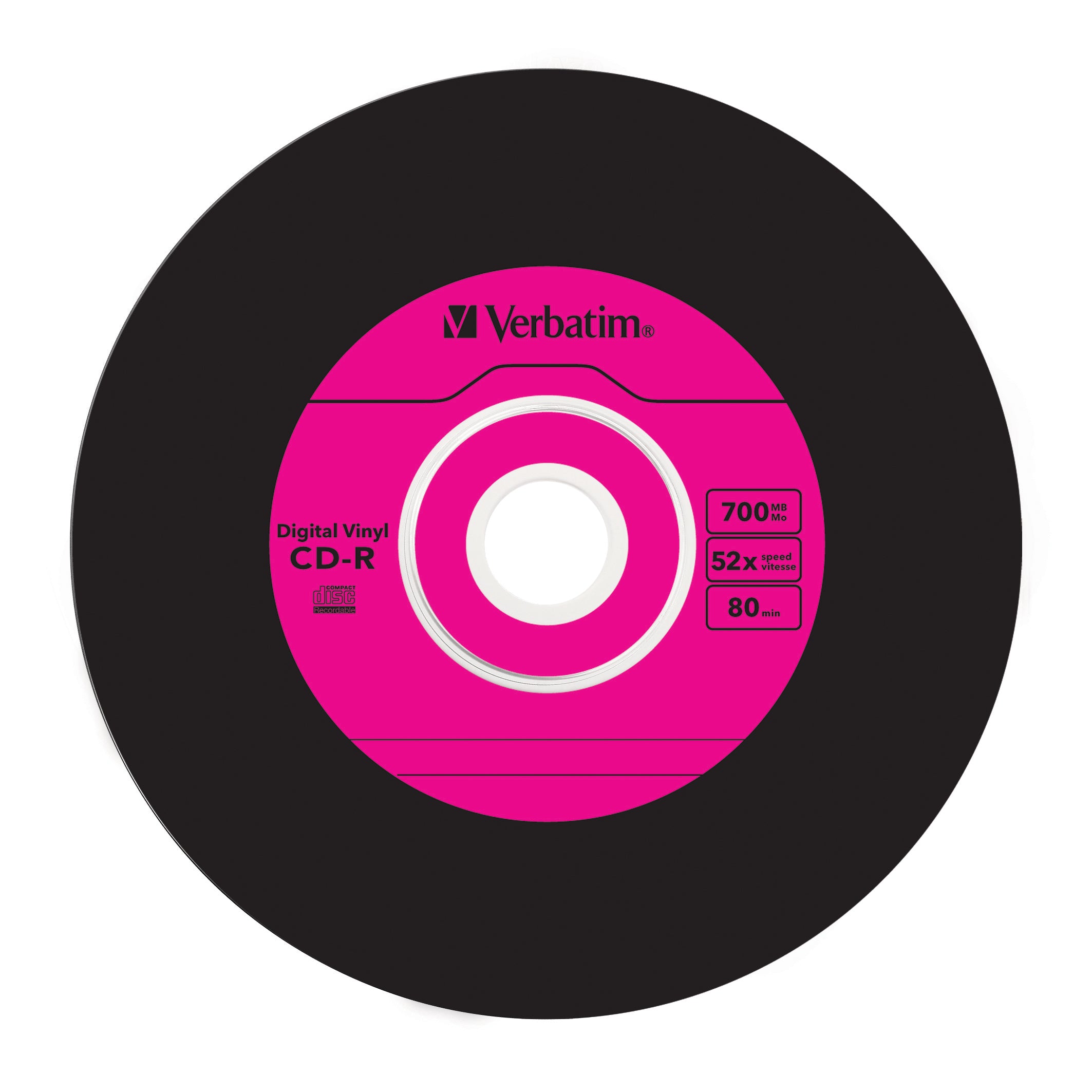 CD-R/700MB 52xspd Vinyl Surface SC 10pk