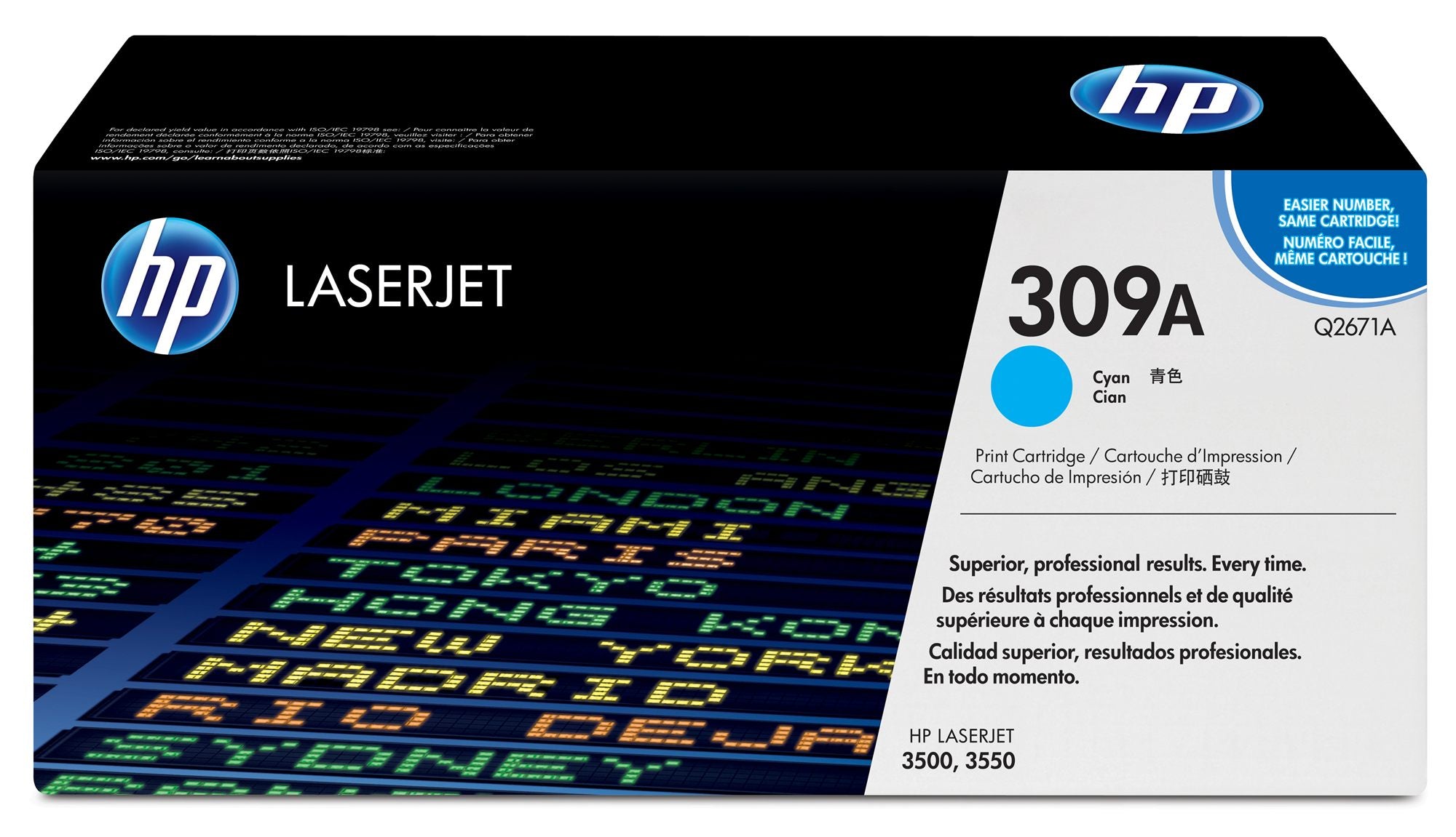HP 309A Cyan Original LaserJet Toner Cartridge Cartouche de toner 1 piece(s)