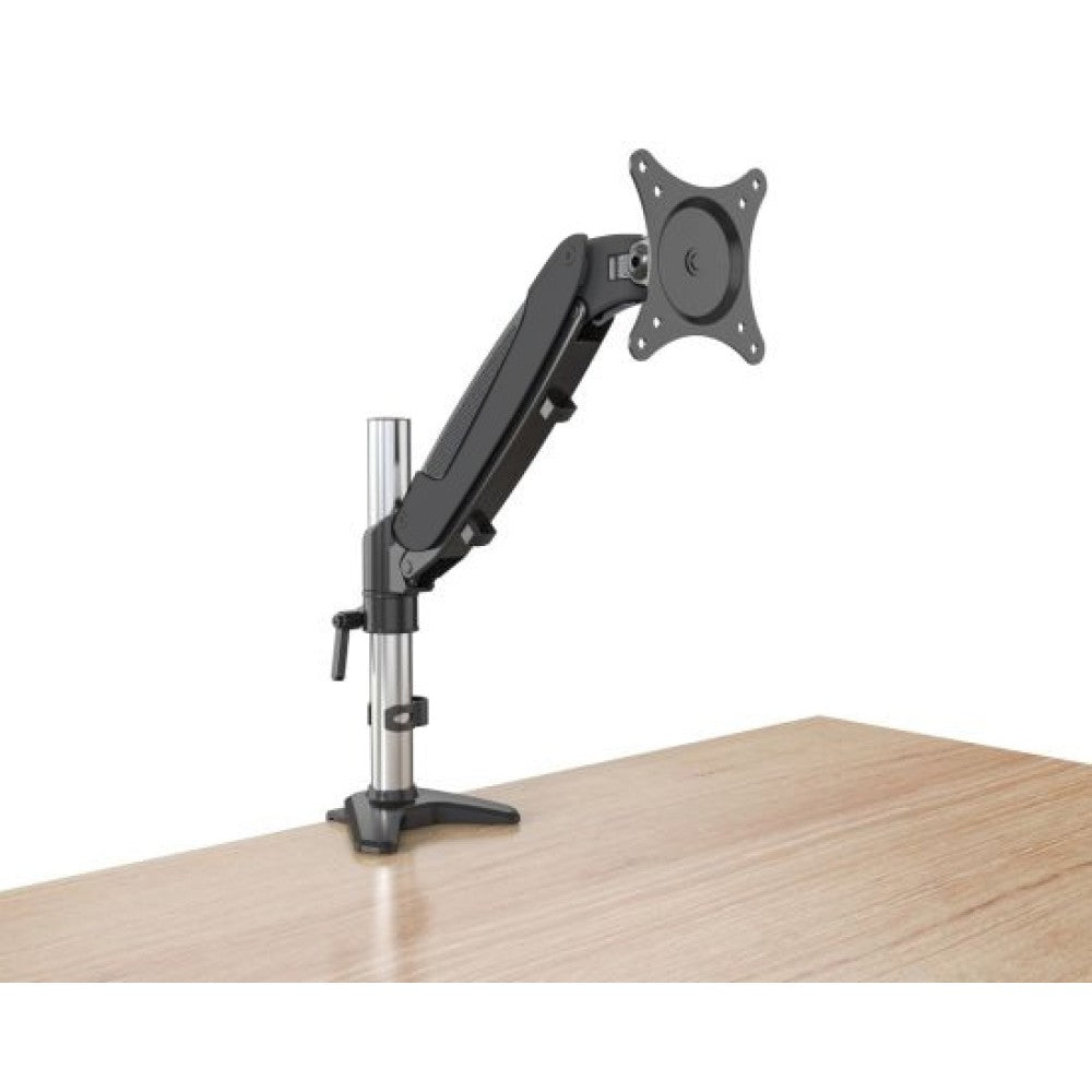 "Support de moniteur Techly ICA-LCD 111-BK 15-27"" LCD 8kg a ressort a gaz rotatif de bureau"