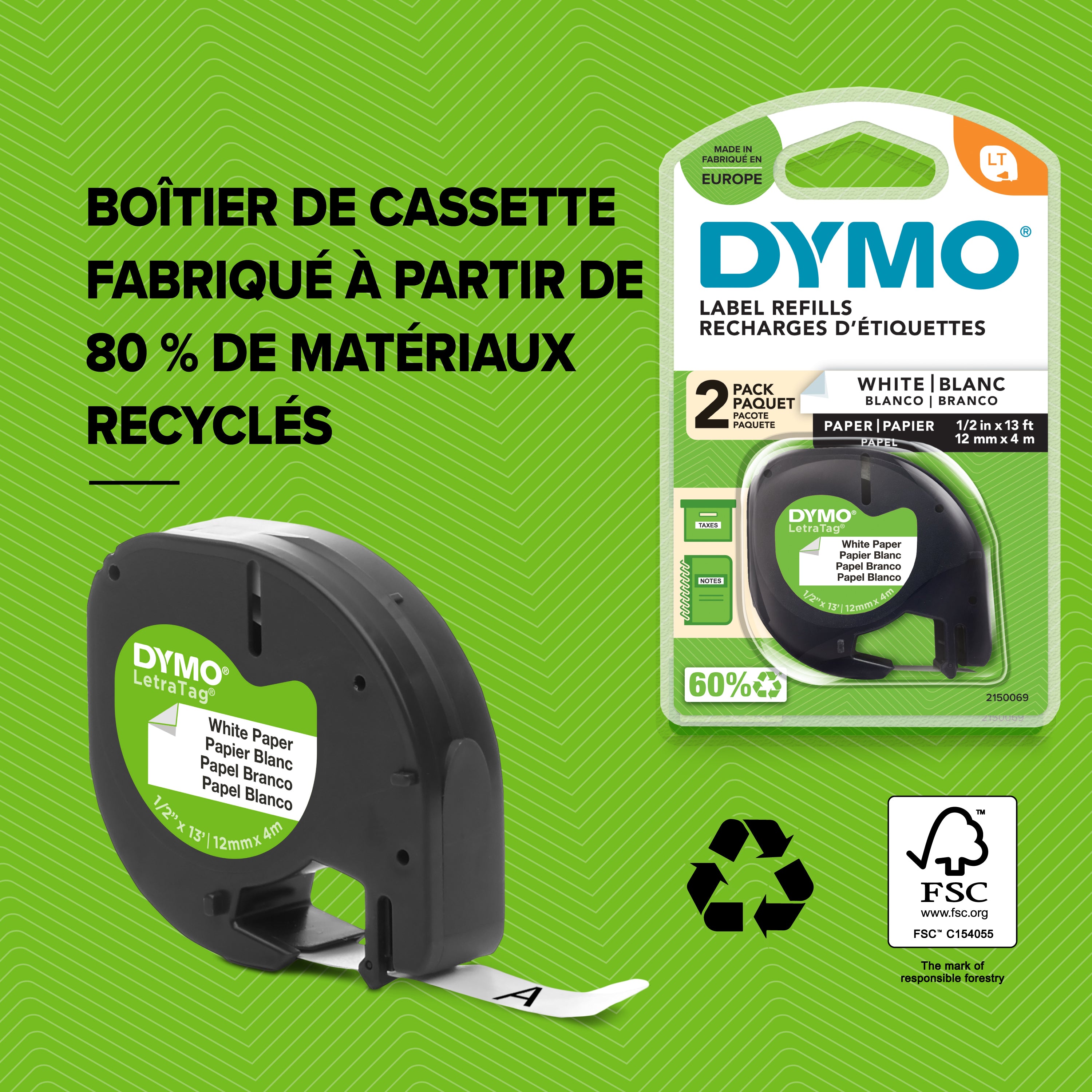DYMO Etiqueteuse Letratag LT-100T portable