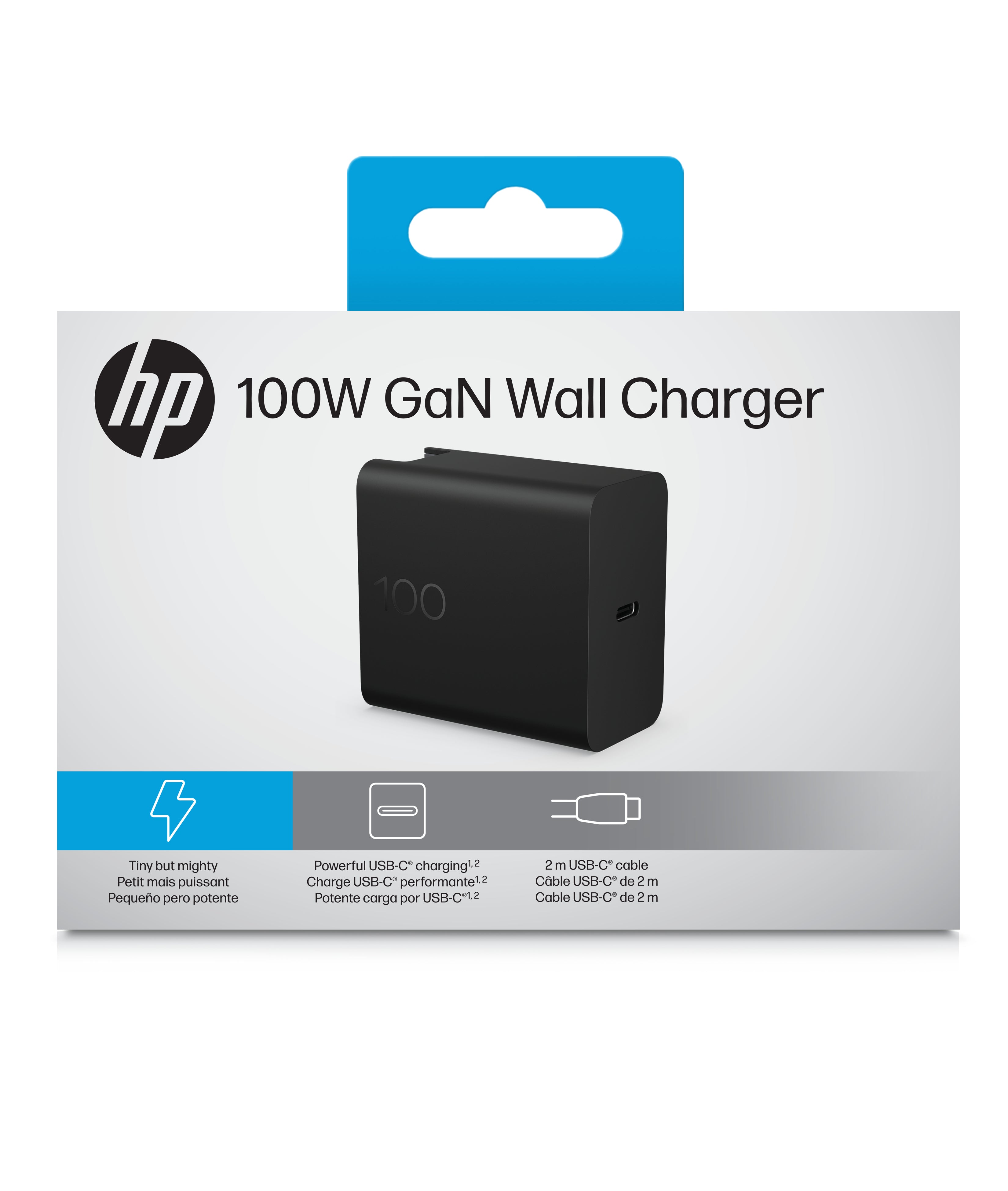 HP 100W GaN Wall CHRGR EMEA-INTL EN Loc-