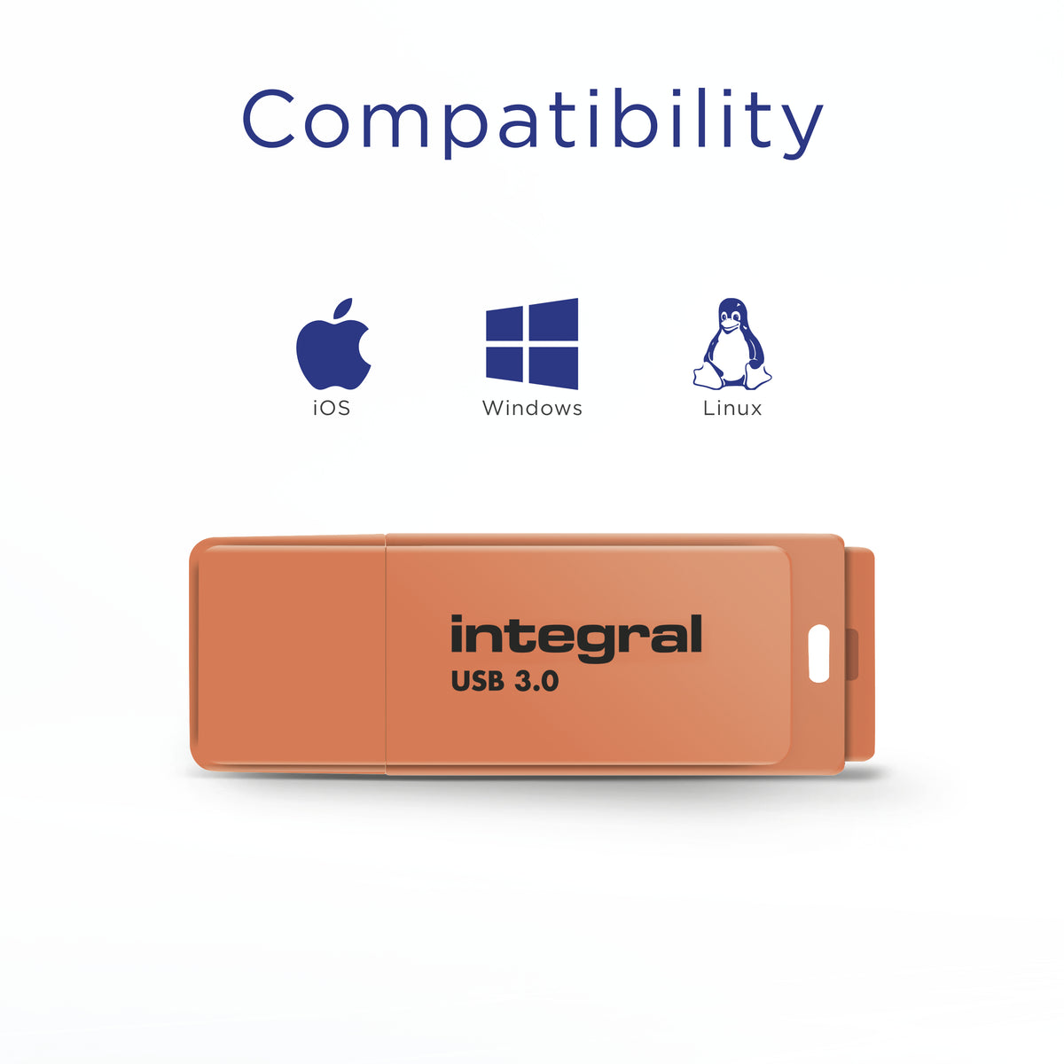 USB Flash Drive NEON USB 3.0 ORANGE 32GB