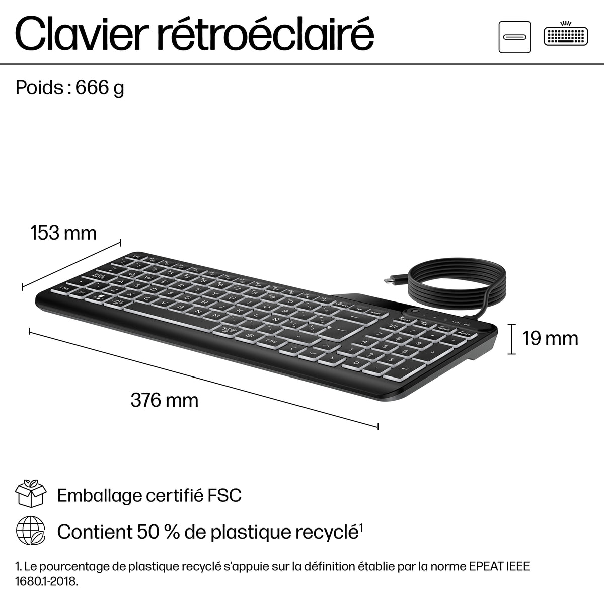 HP 400 BL WD KBD