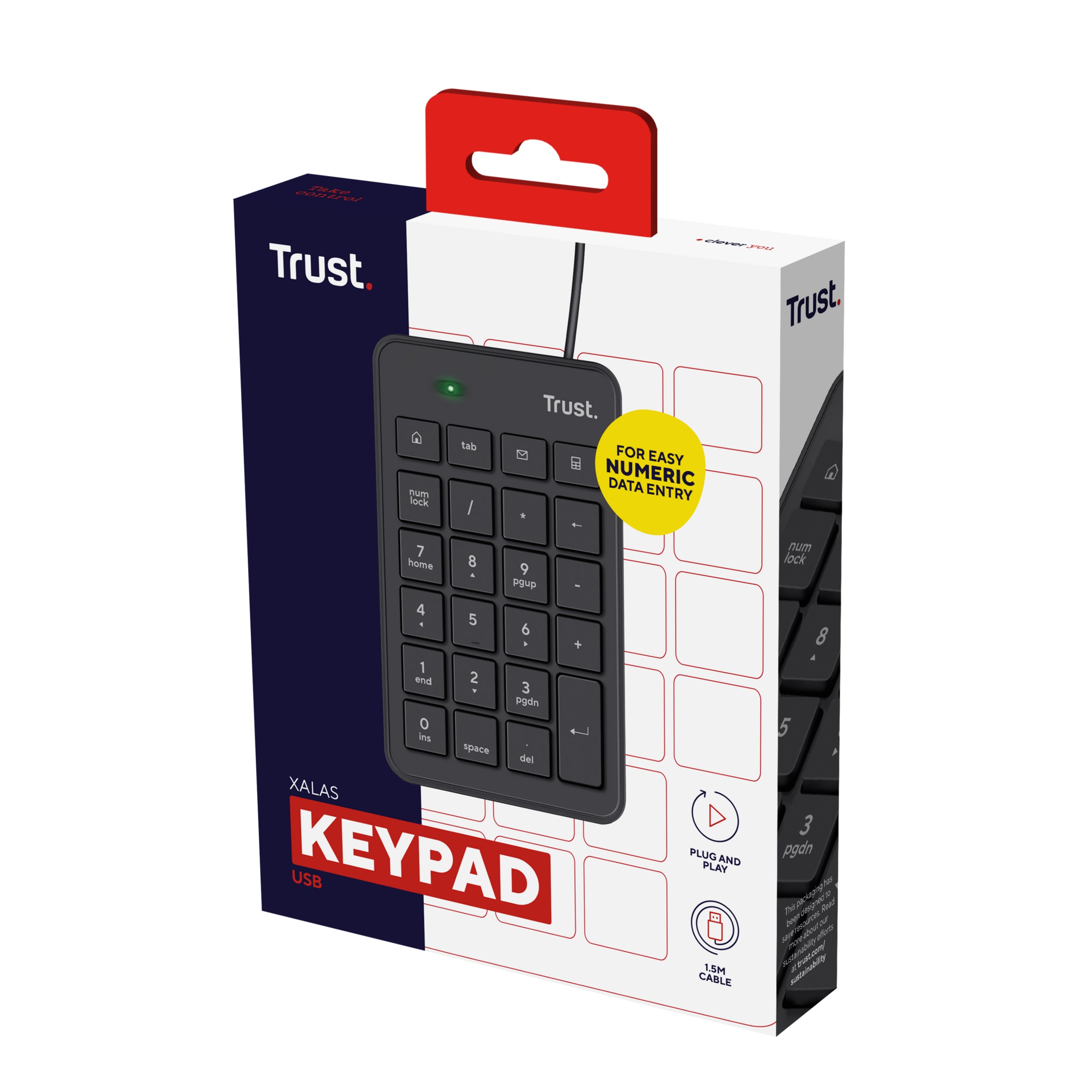 TRUST Pavé numérique filaire XALAS USB