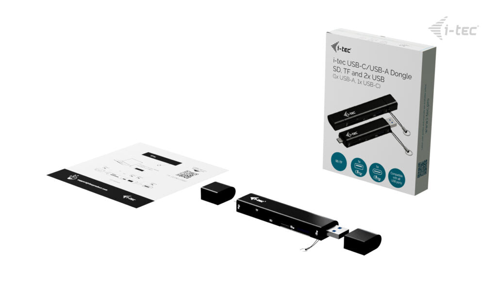 I-TEC USB-C / USB-A Dongle SD TF and 2x USB 1x USB-A 1x USB-C
