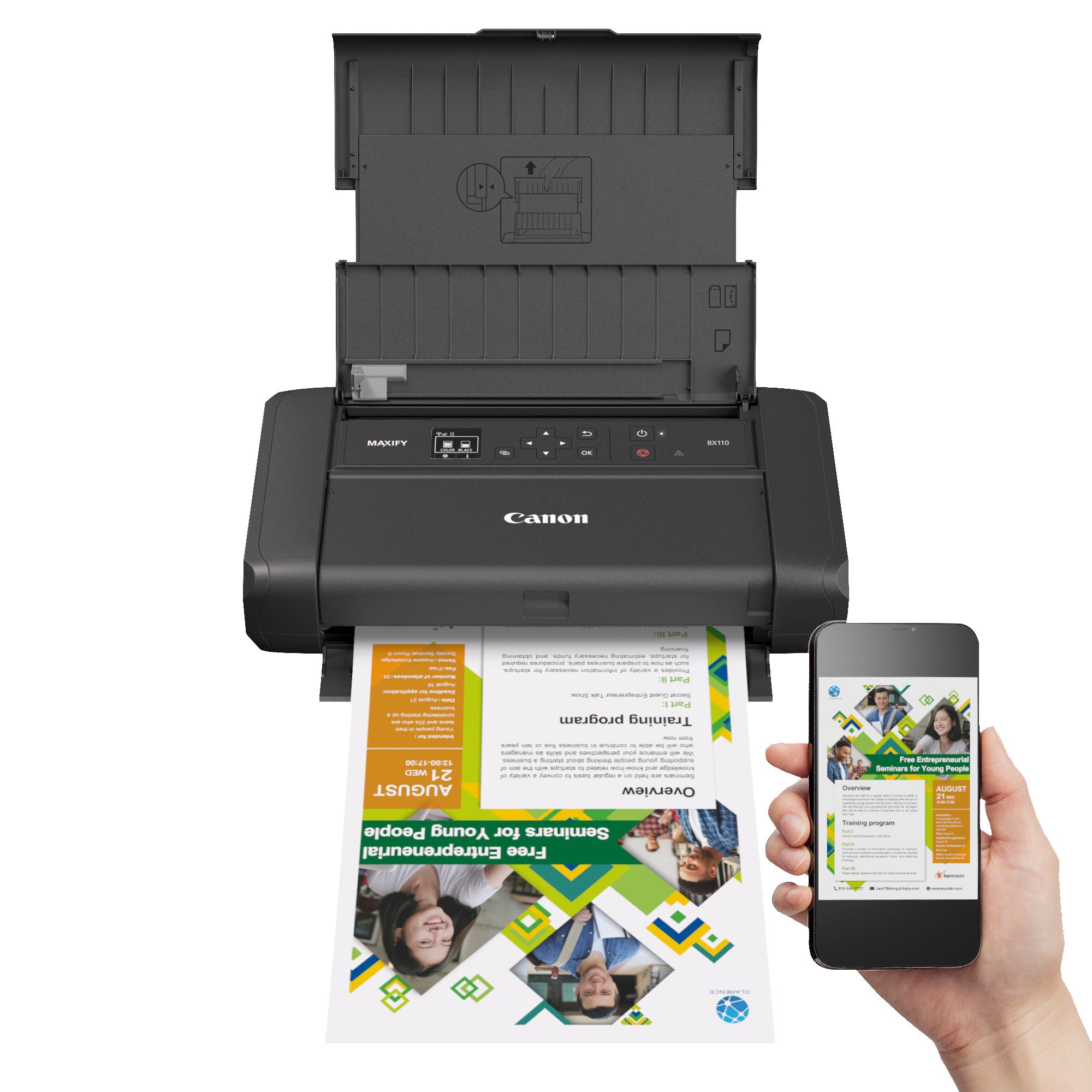 CANON MAXIFY BX110 Printer colour inkjet A4 4800x1200dpi 9ipm mono 5.5 min/page colour 50sheets USB-C Wi-Fi