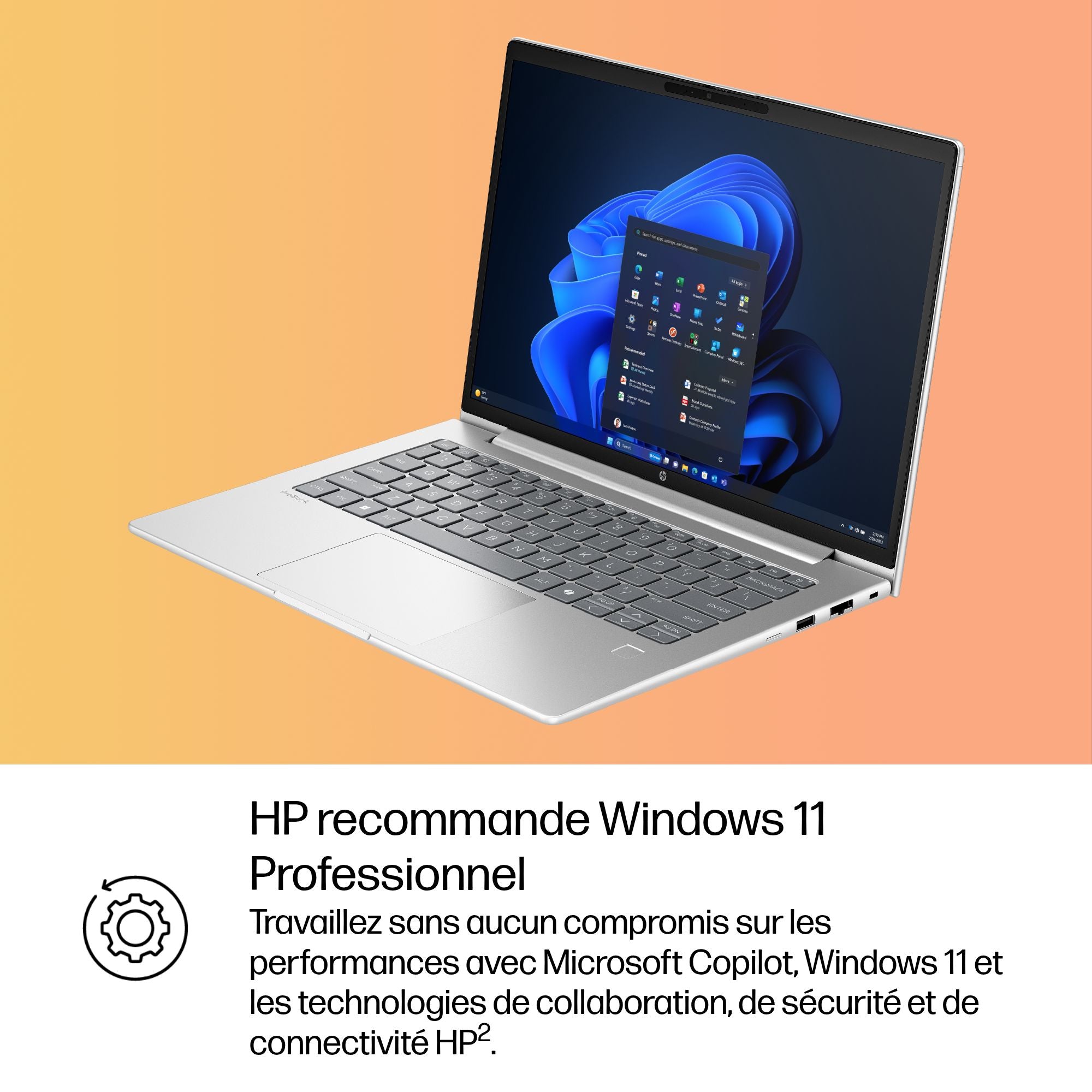 HP ProBook 4 G1i IA Nouvelle génération Intel Core Ultra 7 255U 14p WUXGA 16Go 512Go SSD UMA W11P Copilot + PC 1/1/0