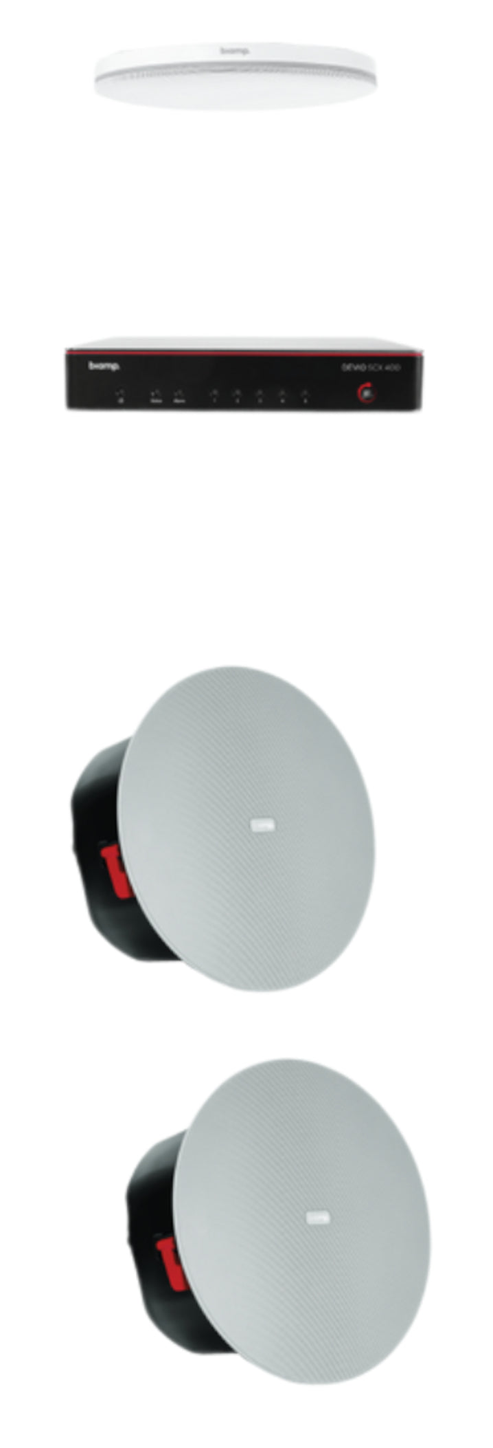 Biamp Bundle SCX400, TCM-XAWH,2*C-IC6WH Pro Audio Conferance System