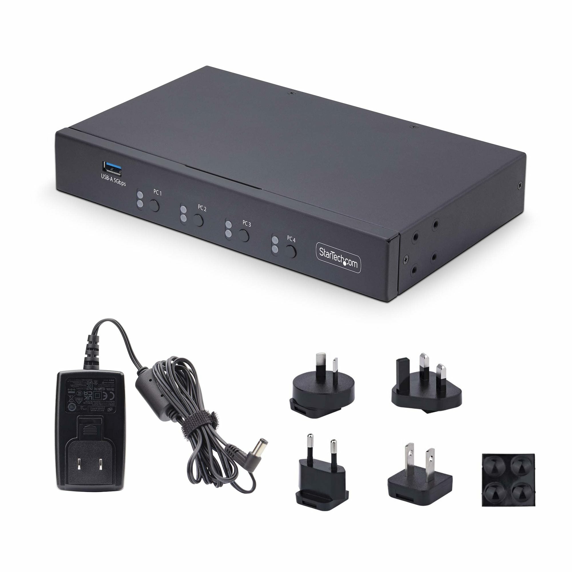 4-Port USB/KM Switch with Mouse Roaming