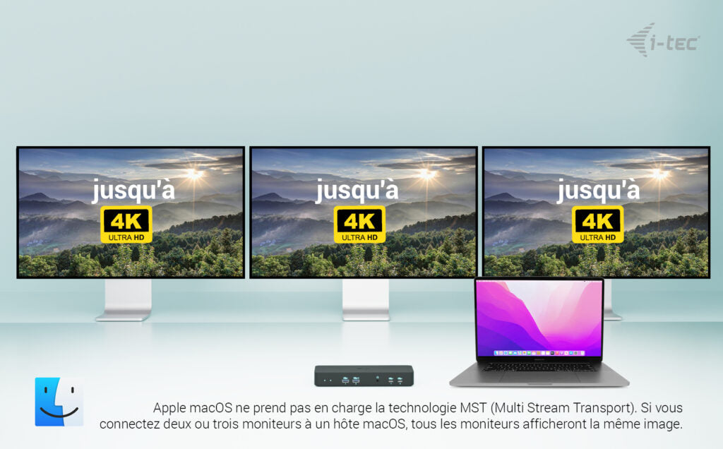 I-TEC USB-C Intelligent Triple Display Docking Station 1xHDMI 2xDP 1xGLAN 2xUSB-C Gen2 2xUSB-A Gen2 2xUSB-A Gen1 1xAudio/Mic PD 100W