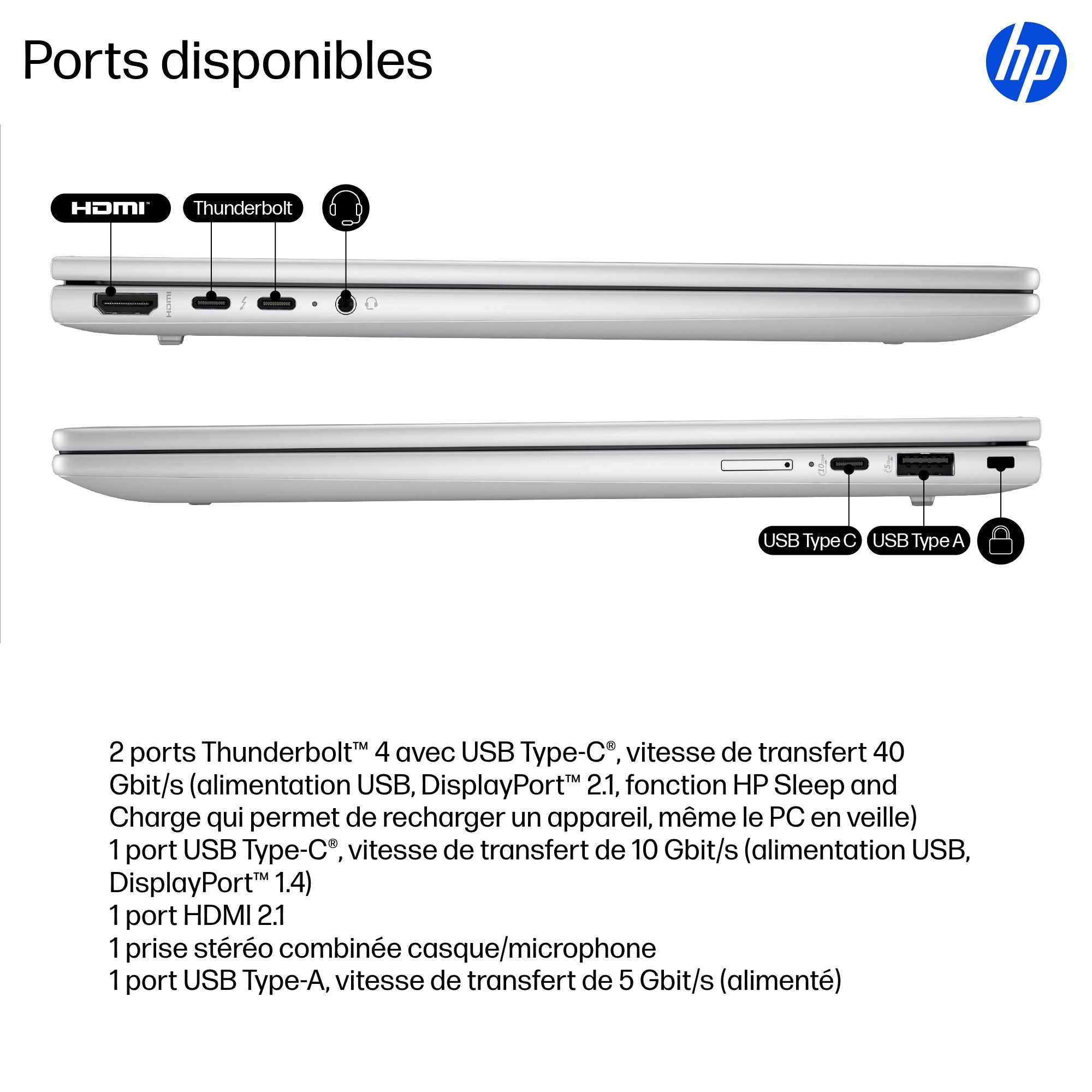 HP EliteBook X G1i IA Nouvelle génération Intel Core Ultra 7 258V 14p WUXGA 32Go 1To SSD UMA W11P Copilot + PC 3/3/0