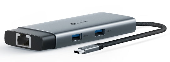TP-LINK USB Type-C 6-Port Hub 1x USB-C Connector 1x HDMI 4K 60Hz Port 1x USB-C PD 100W Port 1x RJ45 1000Mbps Port